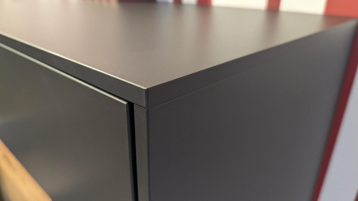 Gwinner - Sideboard Media Concept Lack Seidenmatt Anthrazit Absatz Nussbaum - 2