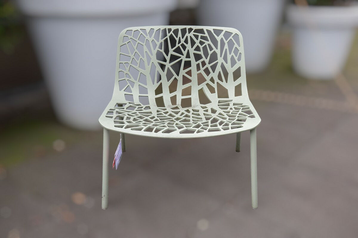 Fast - 2er Set Outdoor Loungesessel Forest Aluminium Pulverbeschichtet Grüner Tee Grün  - 7