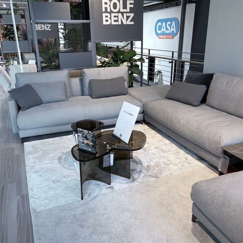 Rolf Benz - Ecksofa Nuvola Stoff 22 500 Grüngrau Füße Aluminium Marrone Braun Inklusive Kissen - 2