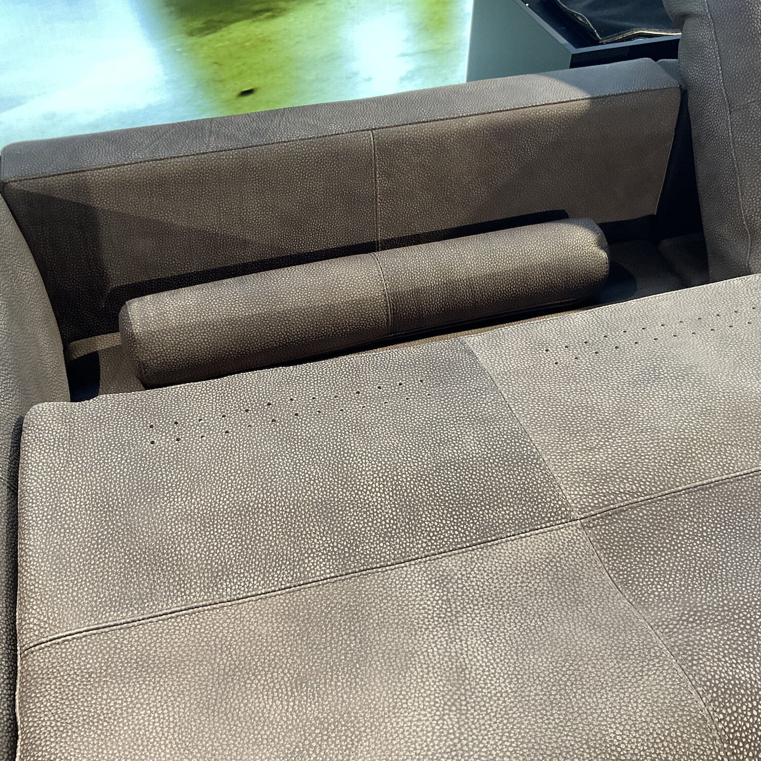 Cierre - Sofa Dolcevita Leder 4 Piumone Vintage Grigio Graubeige Gestell Metall Verchromt Schwarz - 8