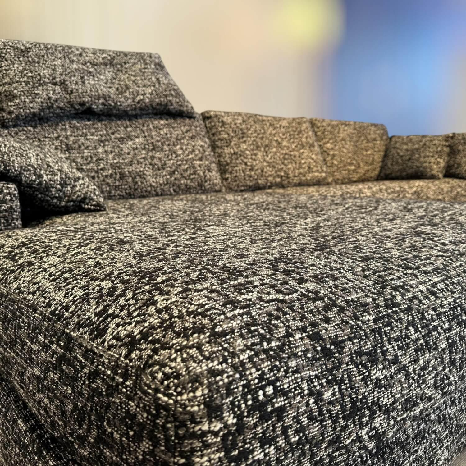 Bielefelder Werkstätten - Ecksofa Inspiration Stoff Arezzo CA1469/099 Schwarz Weiß Fuß Gleiter - 11