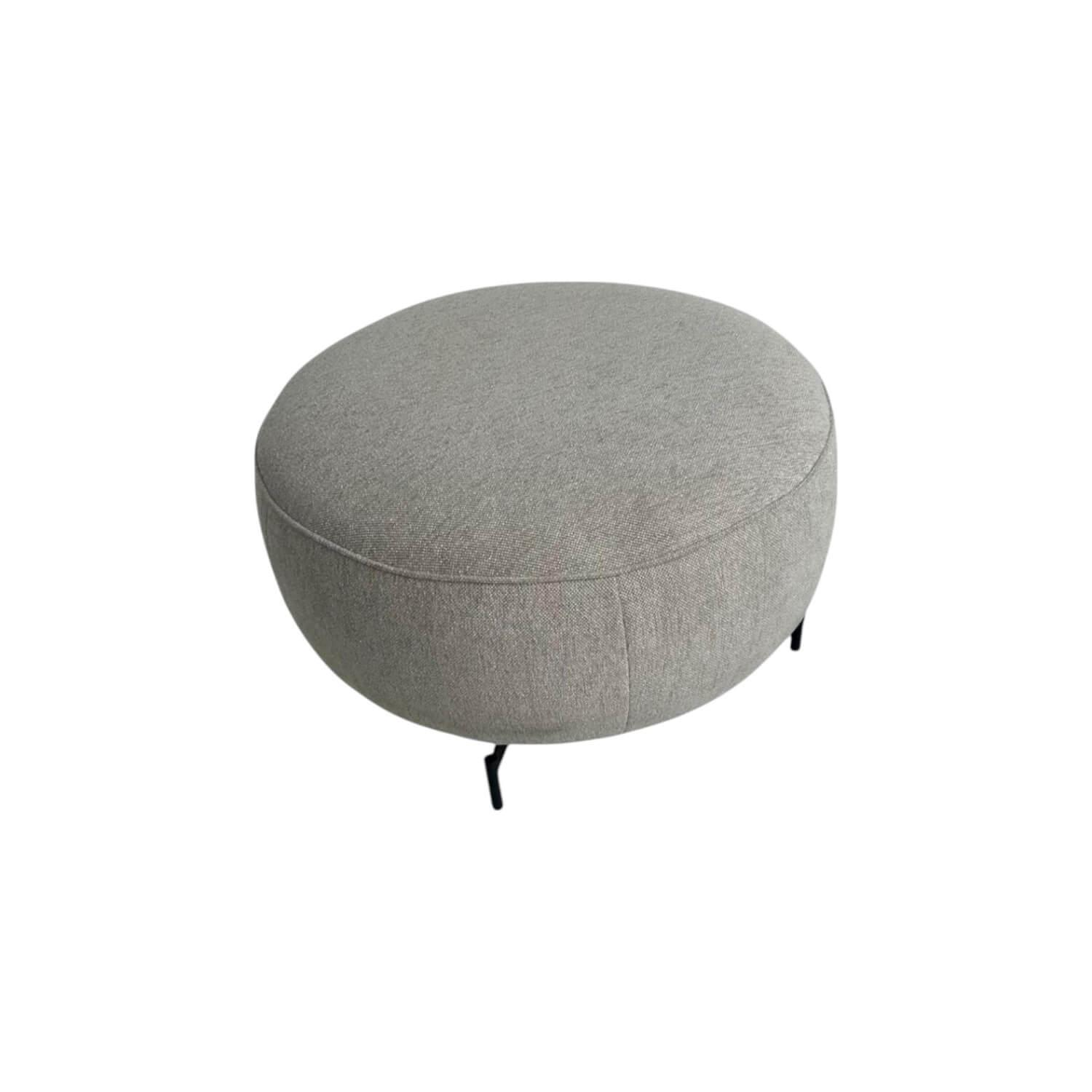himolla - Hocker 8170 Stoff Jasmin Beige Grau Gestell Metall Schwarz - 2