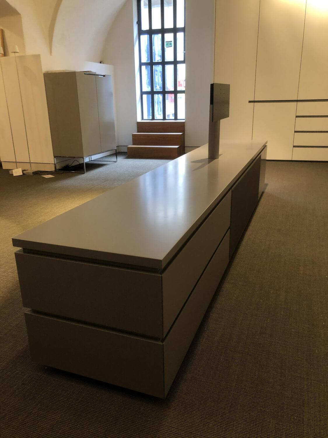 Interlübke - Sideboard Cube Gap Lack Nebel Grau Mit Innenauszug Und Kabelmanagement - 4