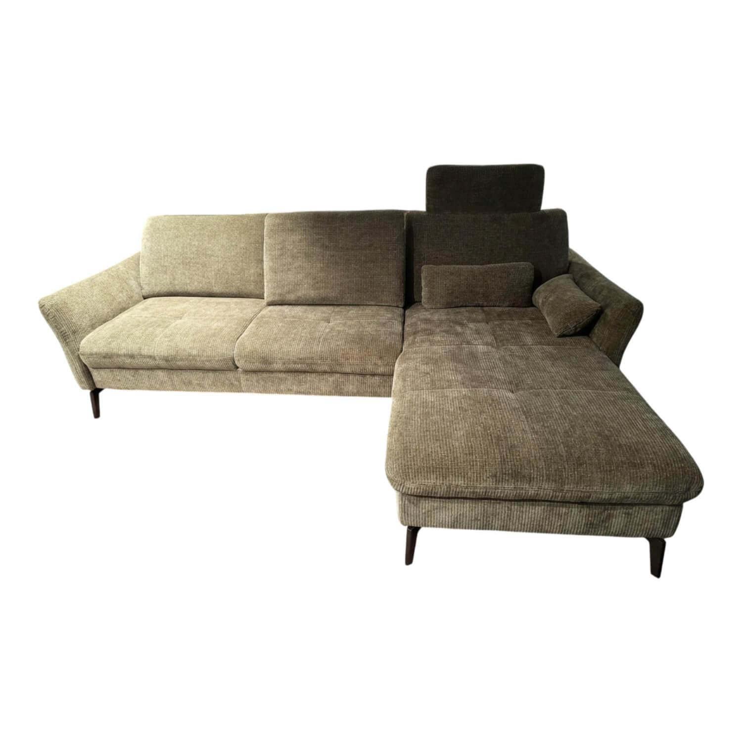 Zehdenick - Ecksofa ZE-EM20156 Cassaro Stoff Olive Grün Metallfuß Schwarz - 1