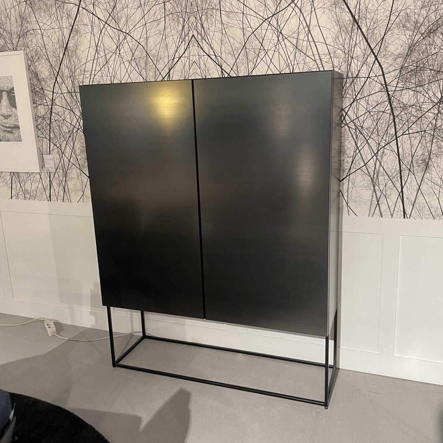 Kettnaker - Highboard Mio Lack Matt Schwarz Türen Schwarzstahl - 7