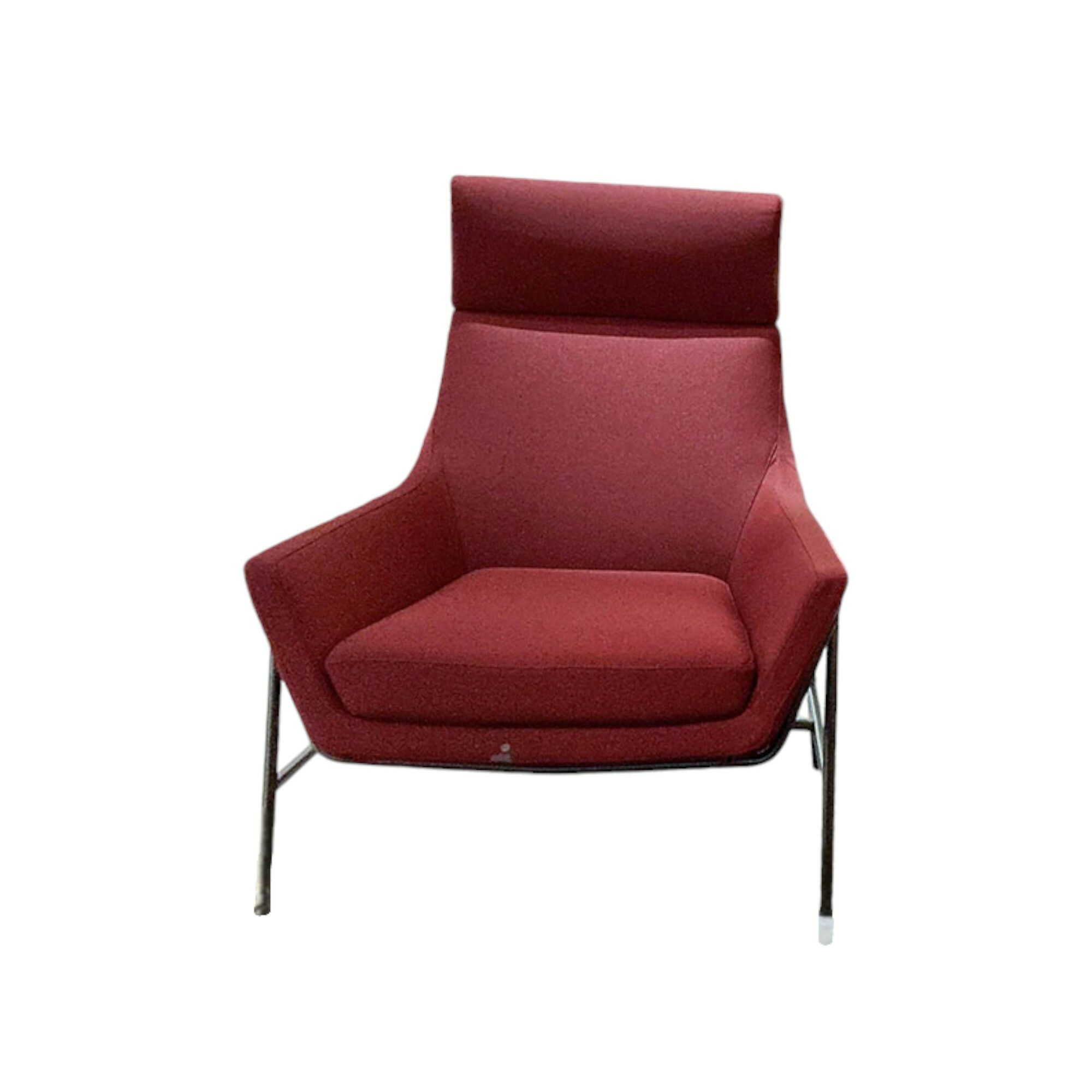 Marelli - Sessel Joy Stoff Fidivi Mini 4003 Rot Gestell Metall Bronzefarbig Lackiert - 1