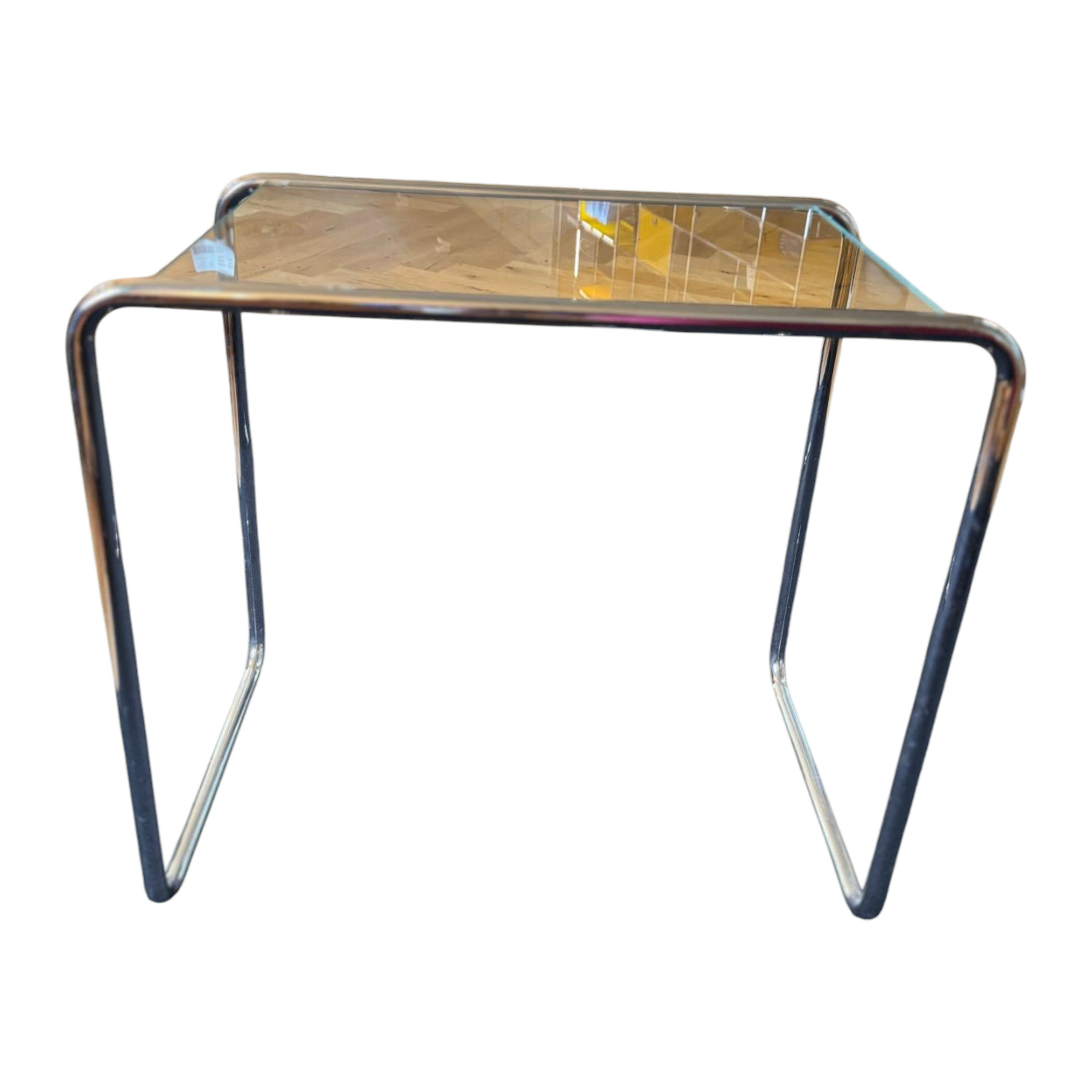 Thonet - Beistelltisch B 9D Glasplatte Gestell Verchromt - 1