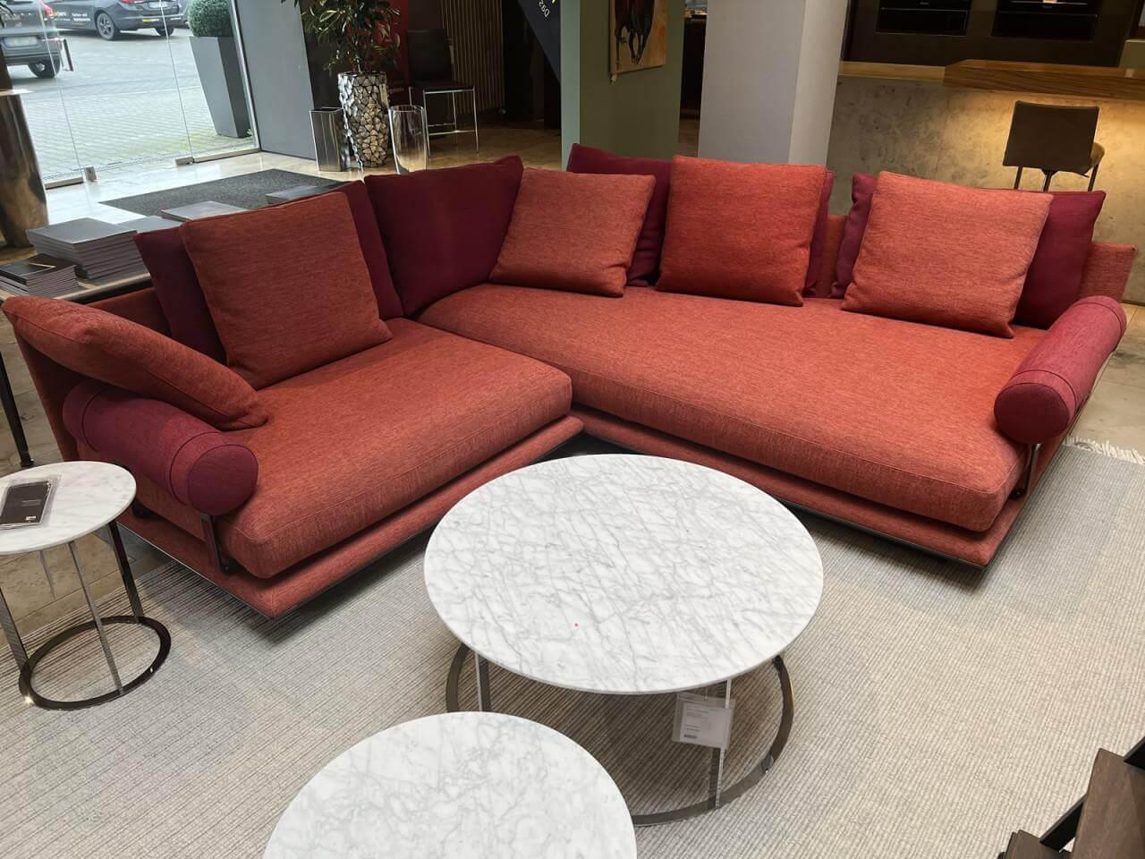 B&B Italia - Ecksofa Noonu 14914 Stoff Safran Gestell Schwarz Verchromt Lackiert - 2