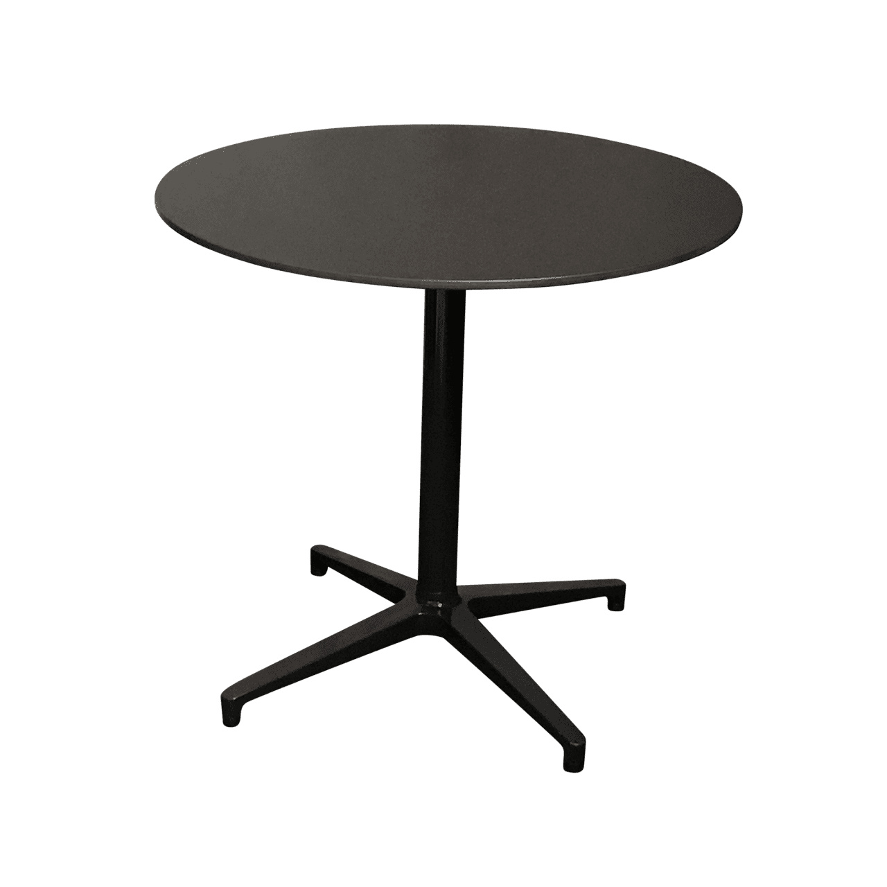 Bistro Table Tisch Vollkernmaterial Schwarz Rund Gestell Metall