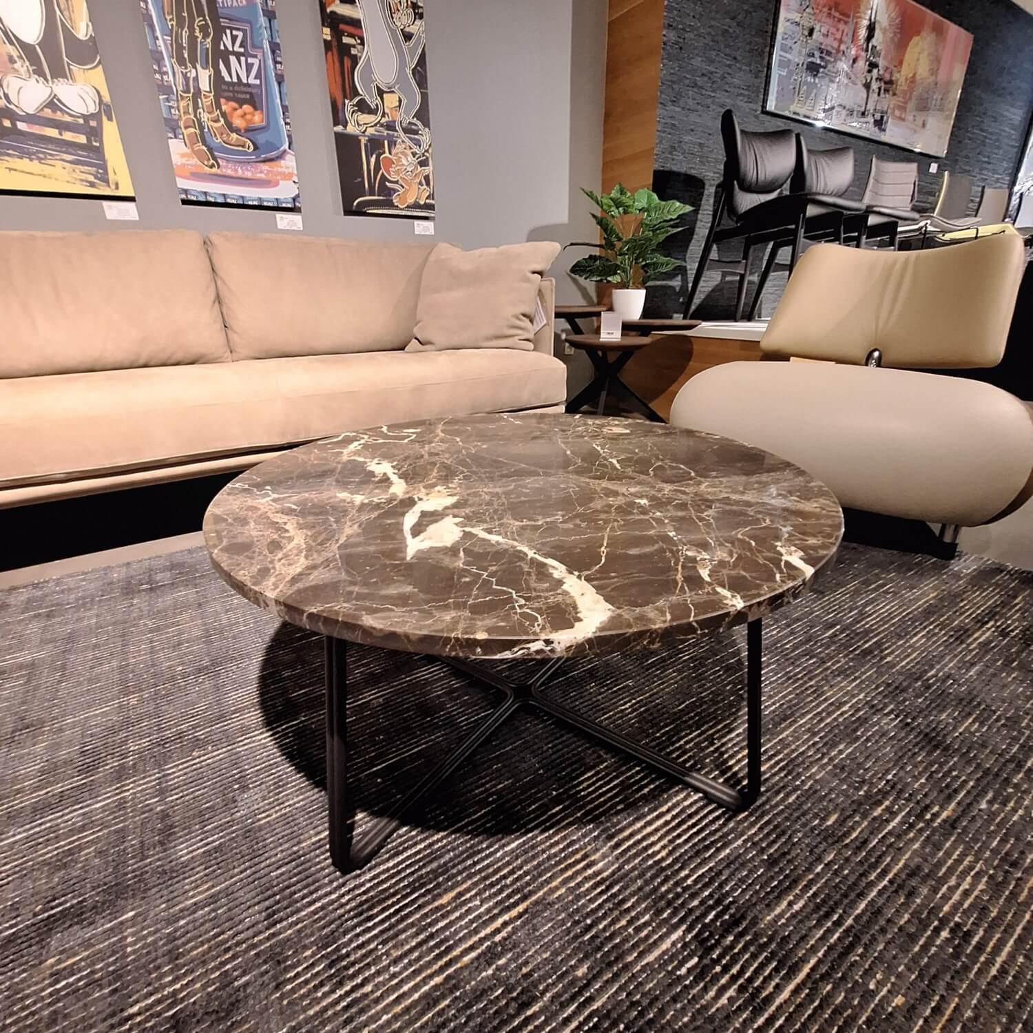 Bert Plantagie - Couchtisch Palazzo Marmor Mink Gestell Fein-Struktur BR100 Kohl - 5