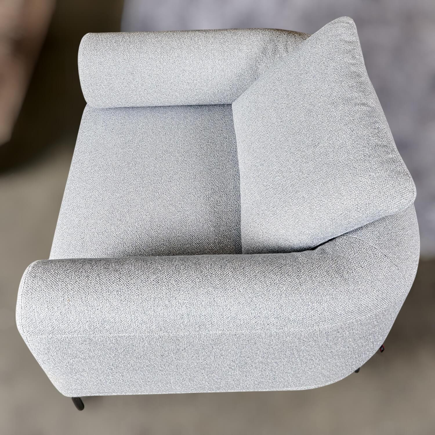 IP Design - Sessel Loop Stoff Mara IP1763-353 Grau Füße Metall Schwarz - 5