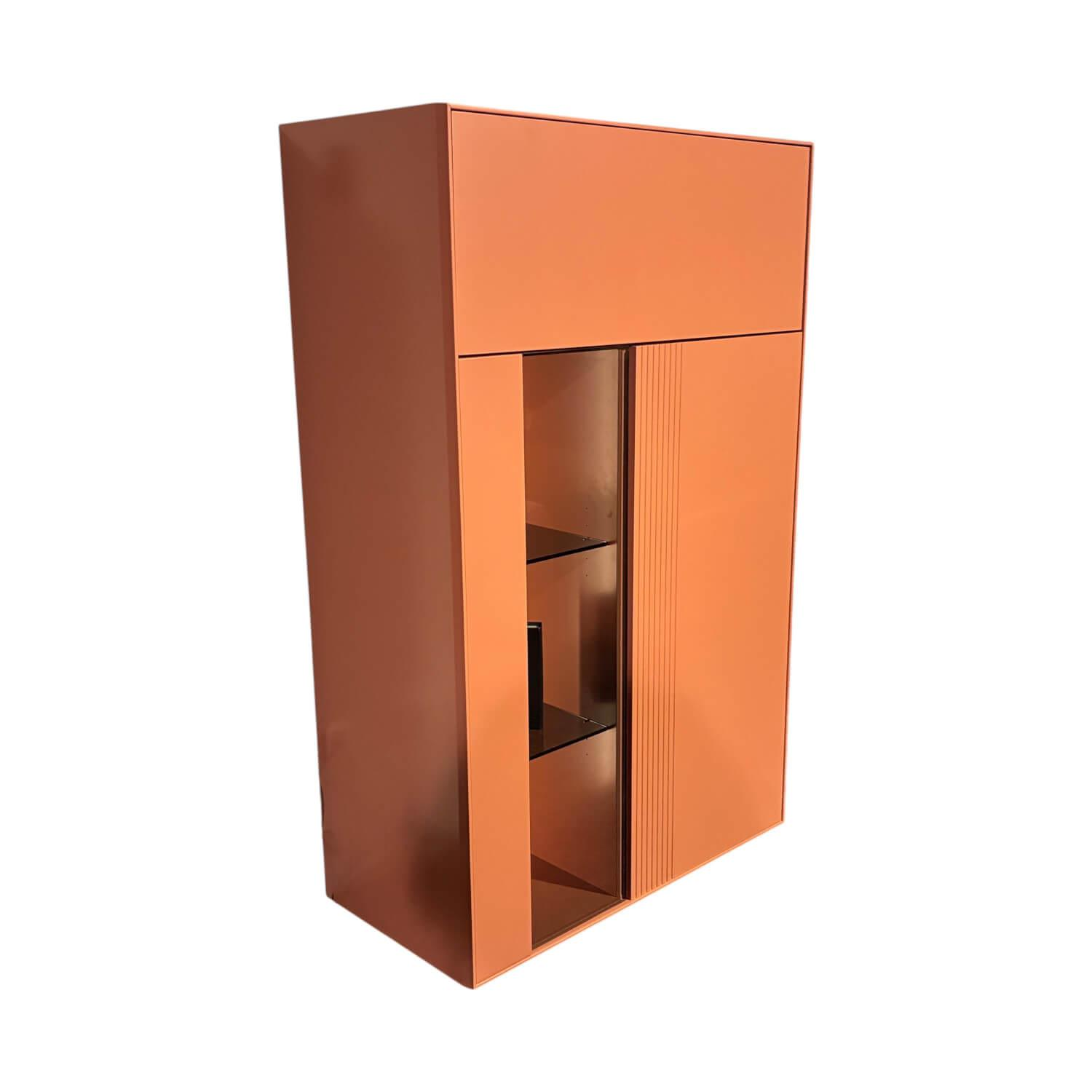 Contur - Highboard Colore V3 Lack Samtbeere Rosa Mit Rillenoptik Inklusive Einlegeböden Und Beleuchtung - 1