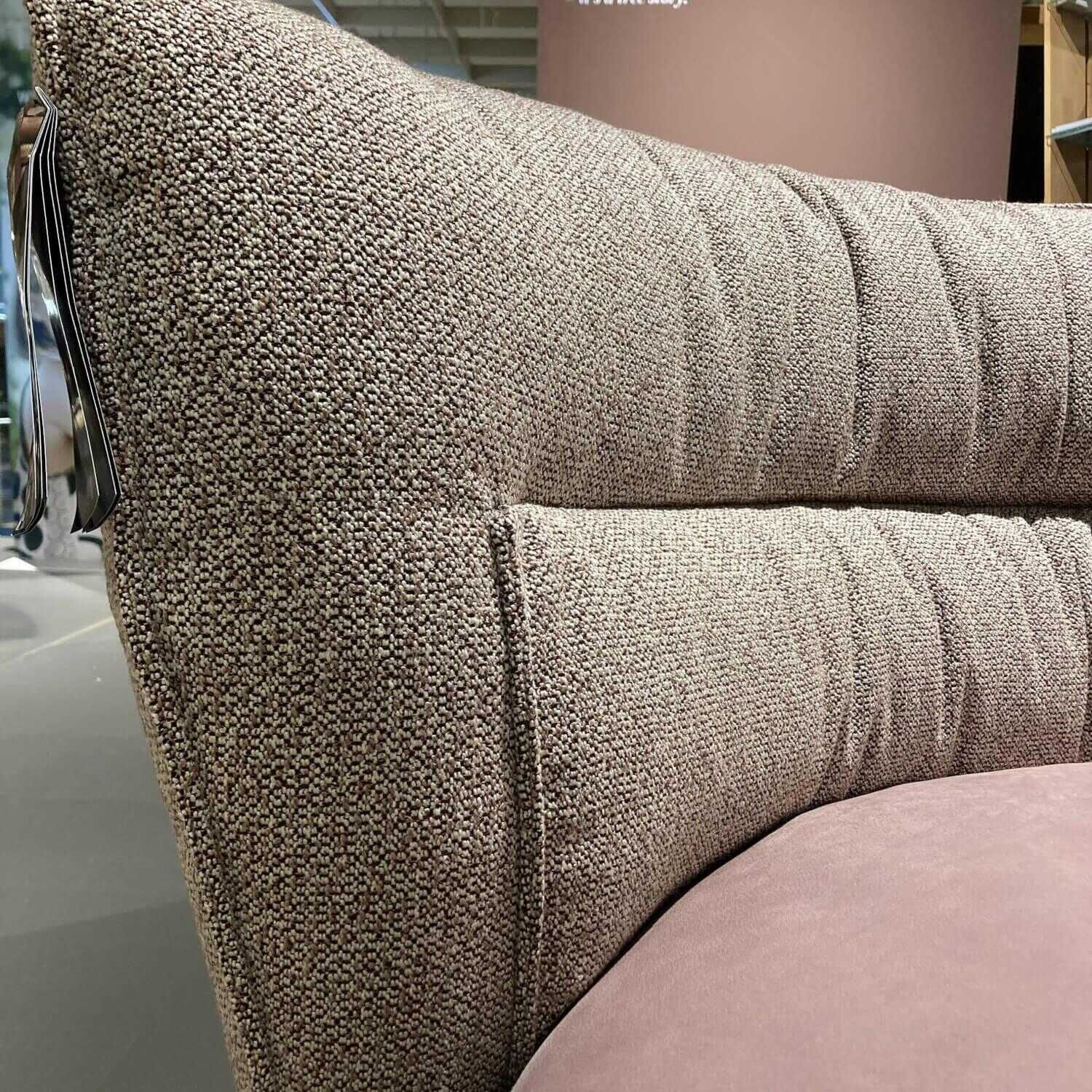 Koinor - Sofa Cantabo 2061 Leder Stoff Rot-Braun mit Drehbaren Sitzen und Hocker - 11
