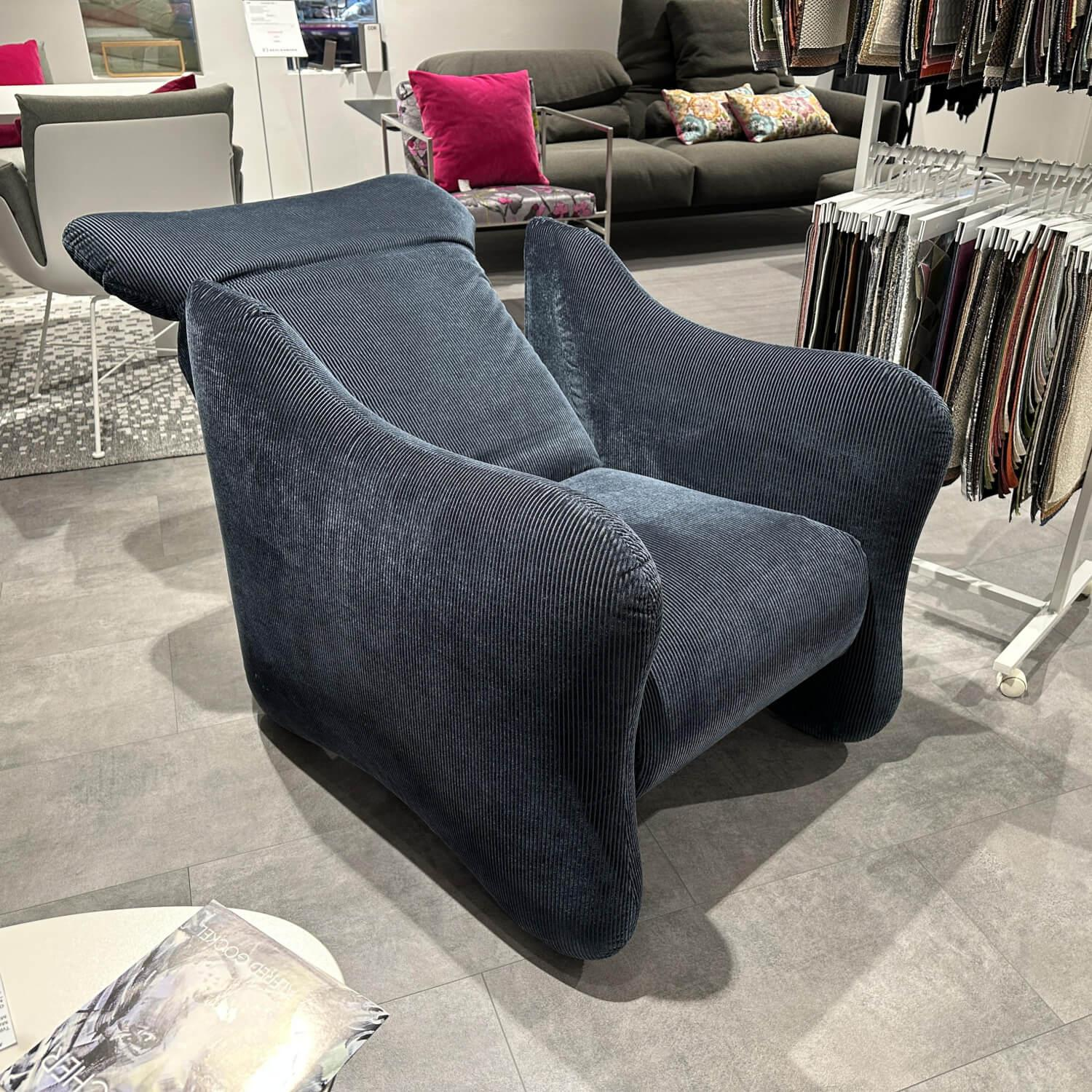 Brühl - Sessel Bongo Bay Stoff 4490 0069 Blau Neigungsverstellbar - 5