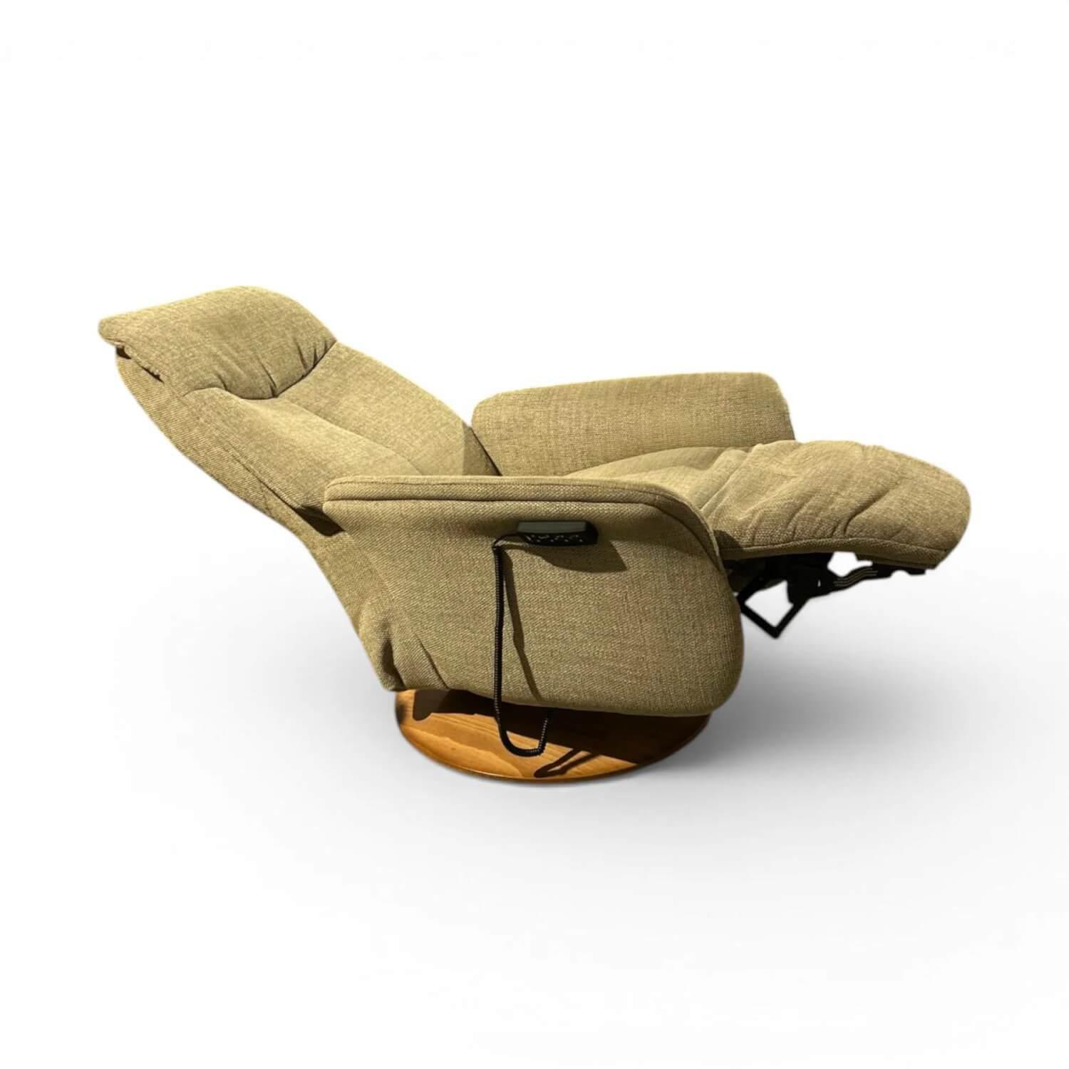 himolla - Sessel 8970 Stratus Easy-Swing Stoff Aquaclean Tibet Grün Tellerfuß Holzoptik Inkl. Aufstehhilfe - 5