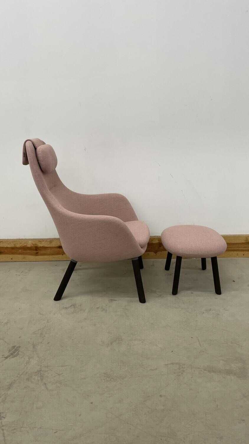 Sessel HAL Lounge Chair Stoff Dumet Zartrose Beige und Ottoman