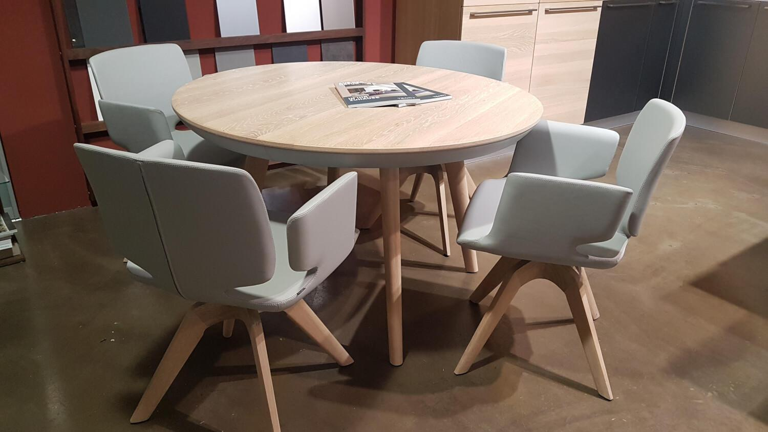 Team 7 - Essgruppe Tisch Flaye mit 4 Stühlen Aye Eiche Weißöl Massiv - 4