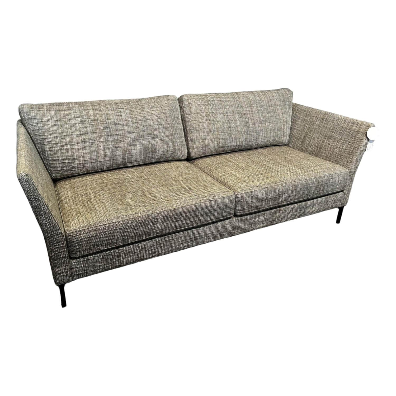 IP Design - Sofa Jon Edwards Bezug Stoff Taylor BW1771 383 Grau Sockel Schwarz Matt Lackiert - 1