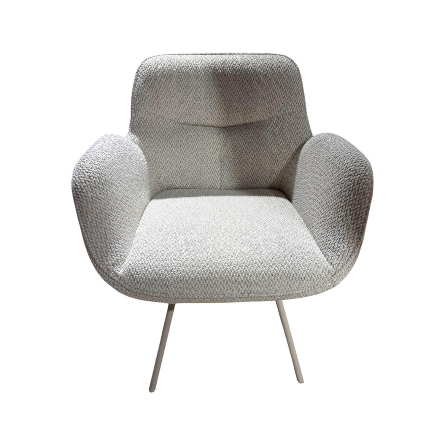 himolla - Stuhl Dining 1473 Stoff 18 Marble Pebbles Beige Gestell Metall Beige Mit Rückholfeder - 1