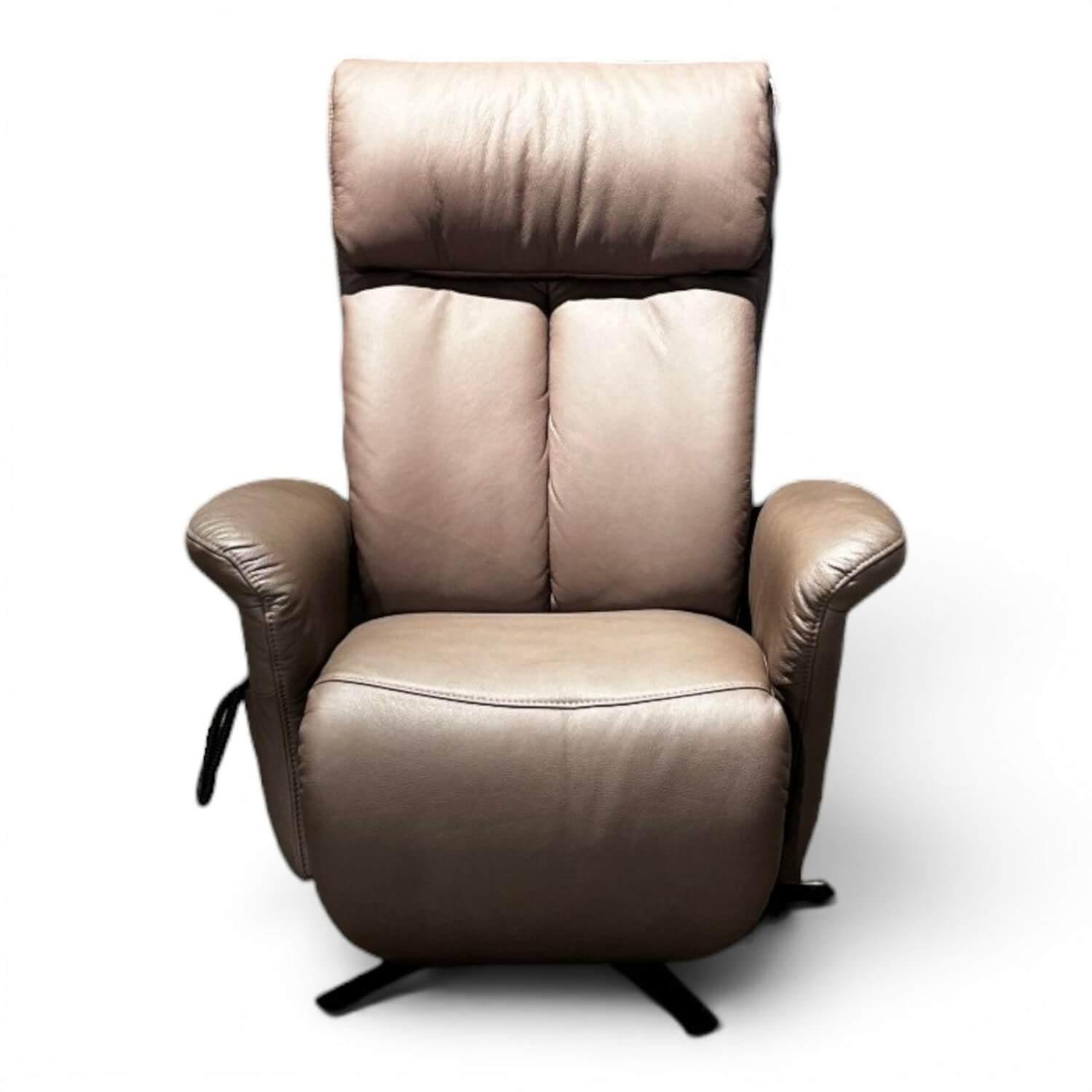 himolla - Sessel 8937 Easy Swing M Leder 24 Longlife Rustika Kokos Braun Gestell Metall Schwarz Mit Elektrischer Verstellung - 6