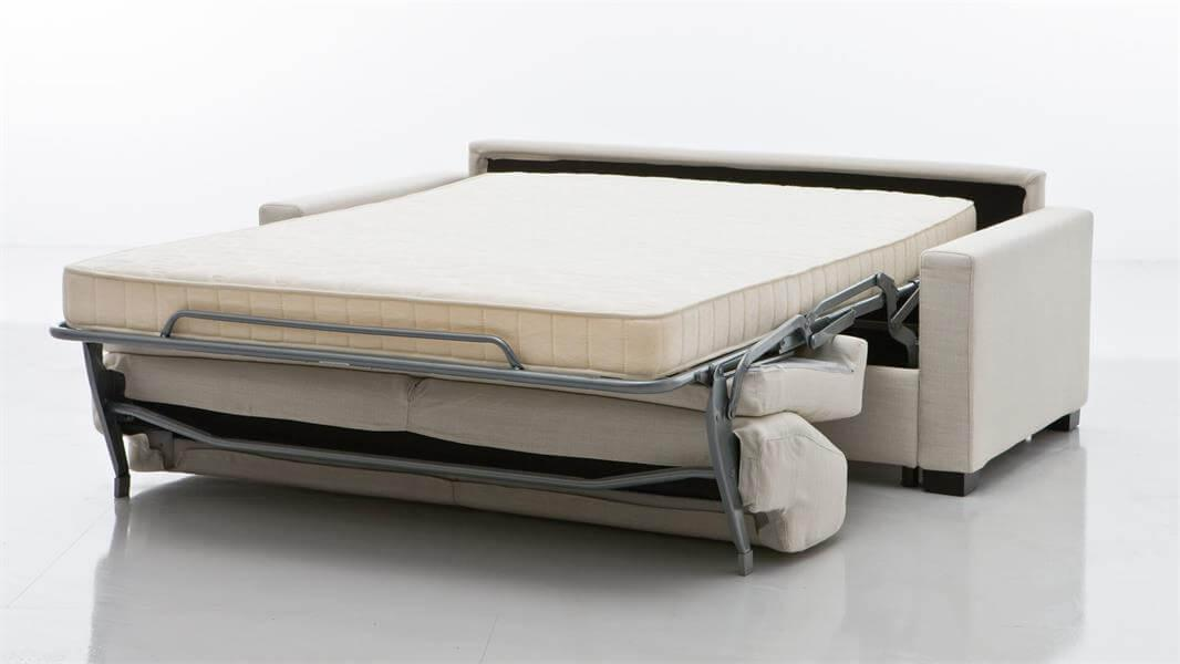 Ventura - Schlafsofa Bros Stoff 8502 A7 Grau Beige Füße Schwarz - 2