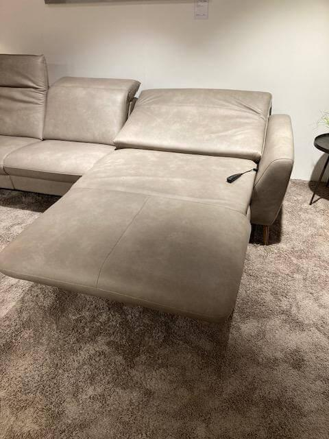 Natura - Ecksofa Tulsa KV Leder Longlife Cloudy Gravel Beige - 6