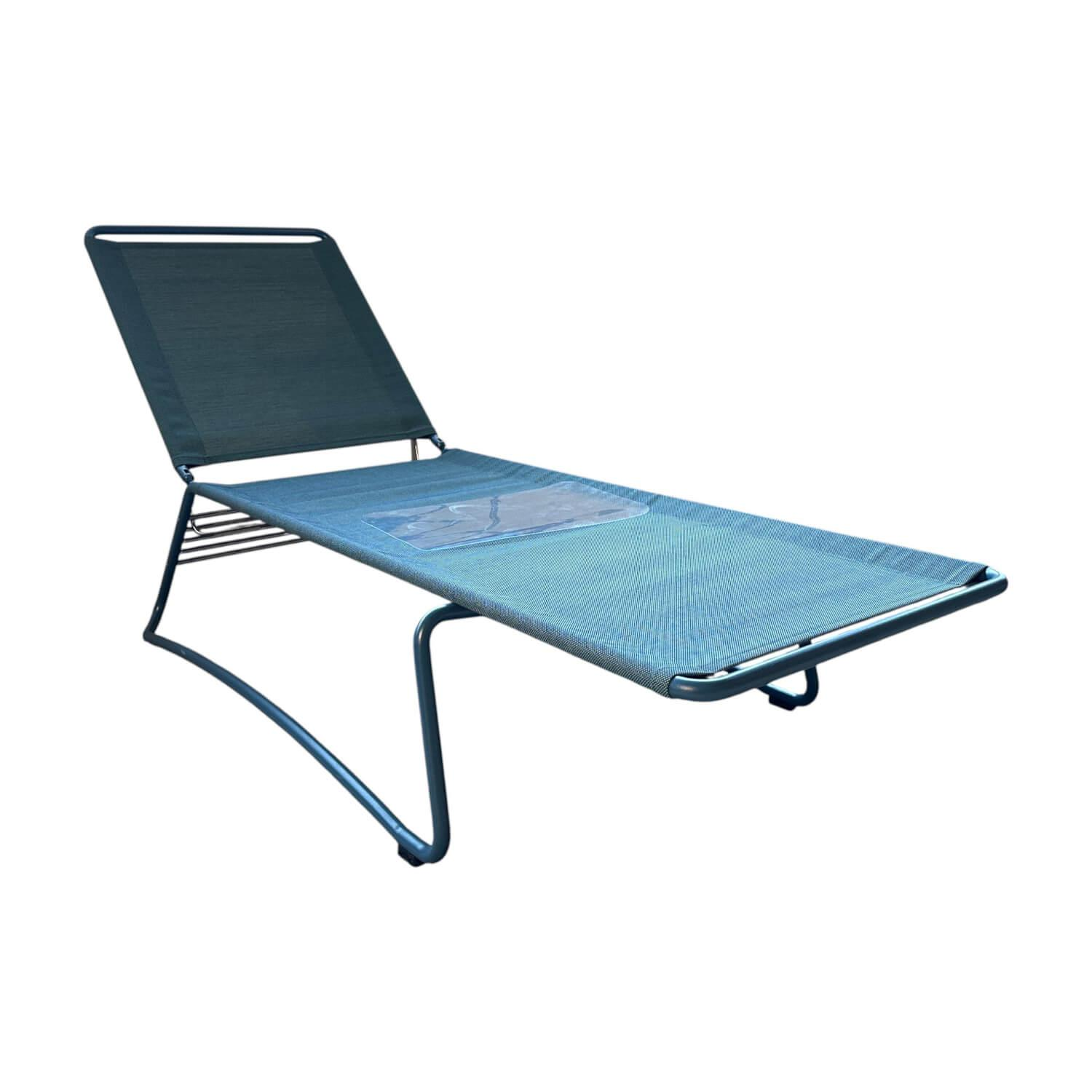 Sonnenliege Balcony Bespannung Batyline Eden Grünblau Meliert Gestell Edelstahl Rauchblau Pulverbeschichtet Weishäupl - Sonnenliege Balcony Bespannung Batyline Eden Grünblau Meliert Gestell Edelstahl Rauchblau Pulverbeschichtet - 1