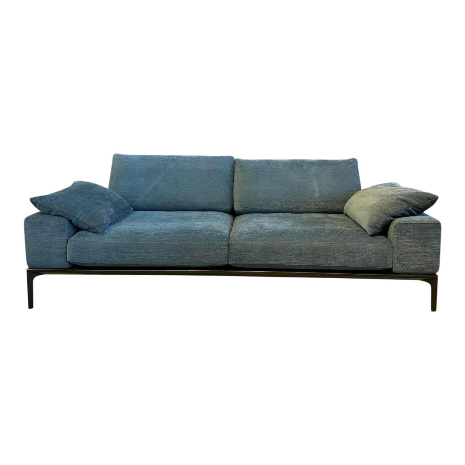 Bielefelder Werkstätten - Sofa Spirit Stoff Sienna BW1717-151 Grau Blau Gestell Metall Schwarz - 1