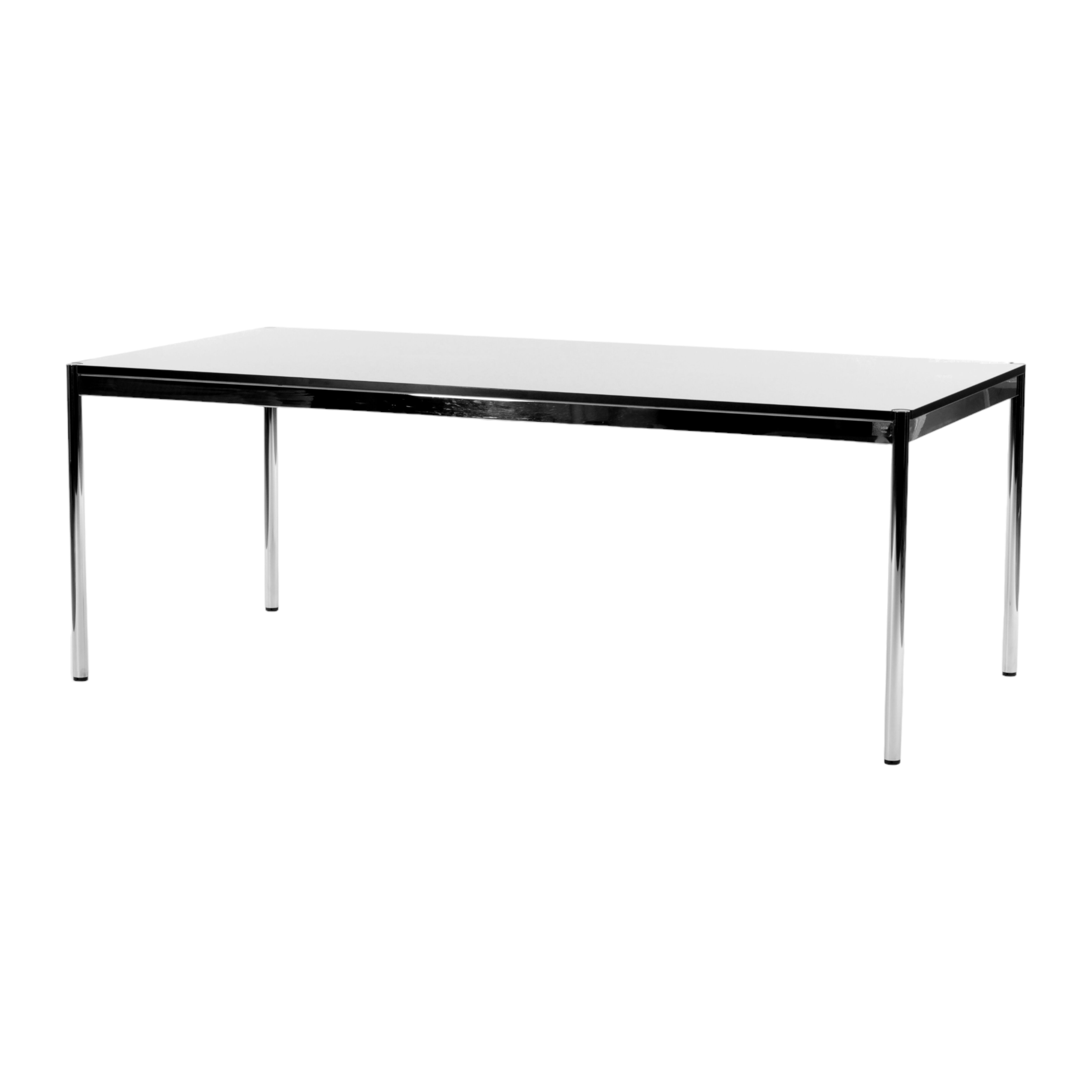 USM Haller - Rechtecktisch 200x100 Kunstharz Perlgrau Gestell Verchromt - 2