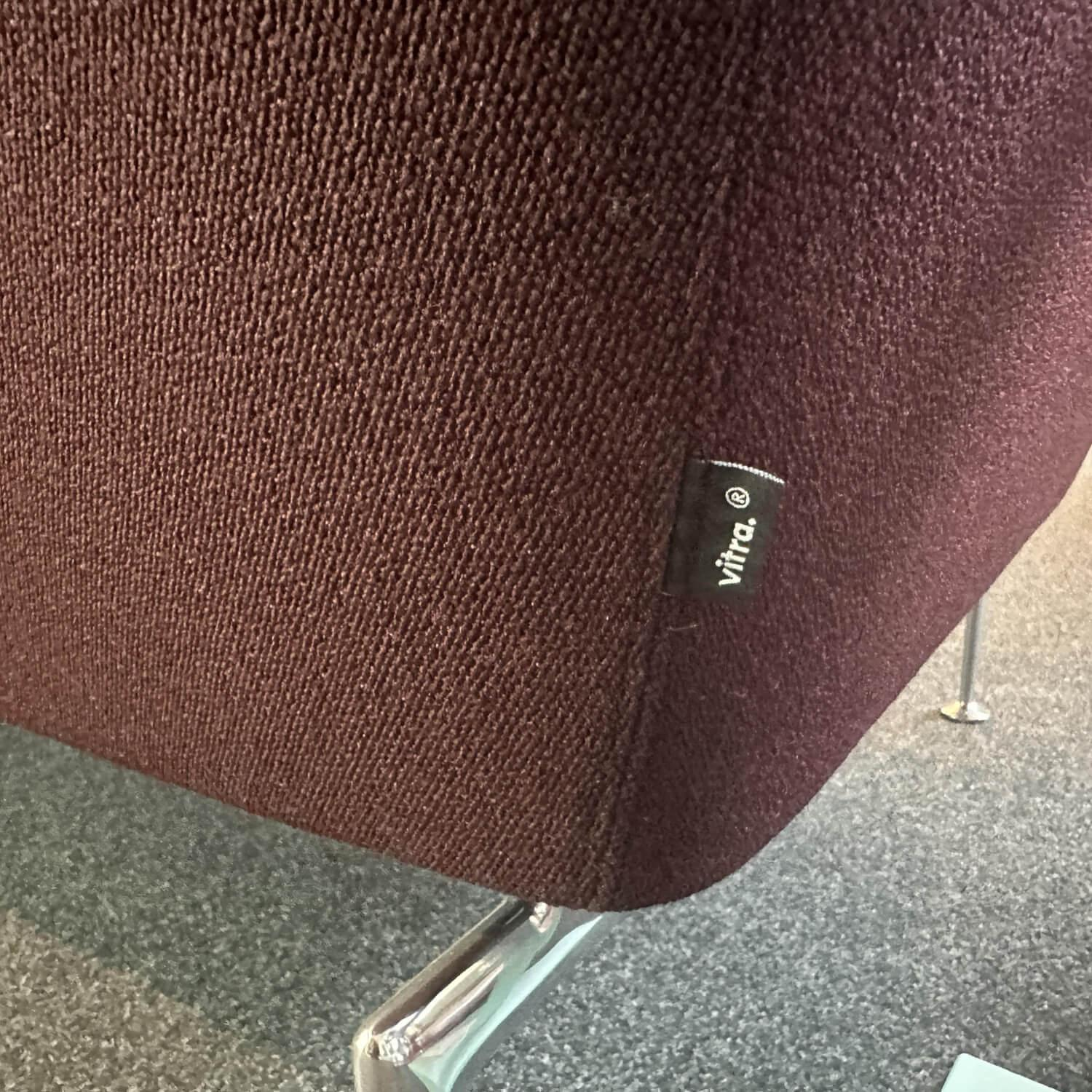 Vitra - Ecksofa Suita Stoff Kvadrat Vidar 0693 Rot Gestell Aluminium Poliert Inklusive Kissen - 5
