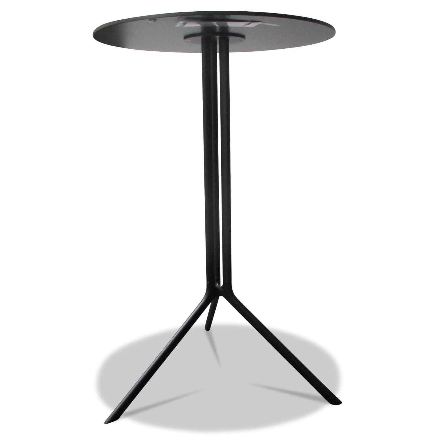 Kristalia - Stehtisch Poule Laminat Schwarz Aluminium Schwarz - 1