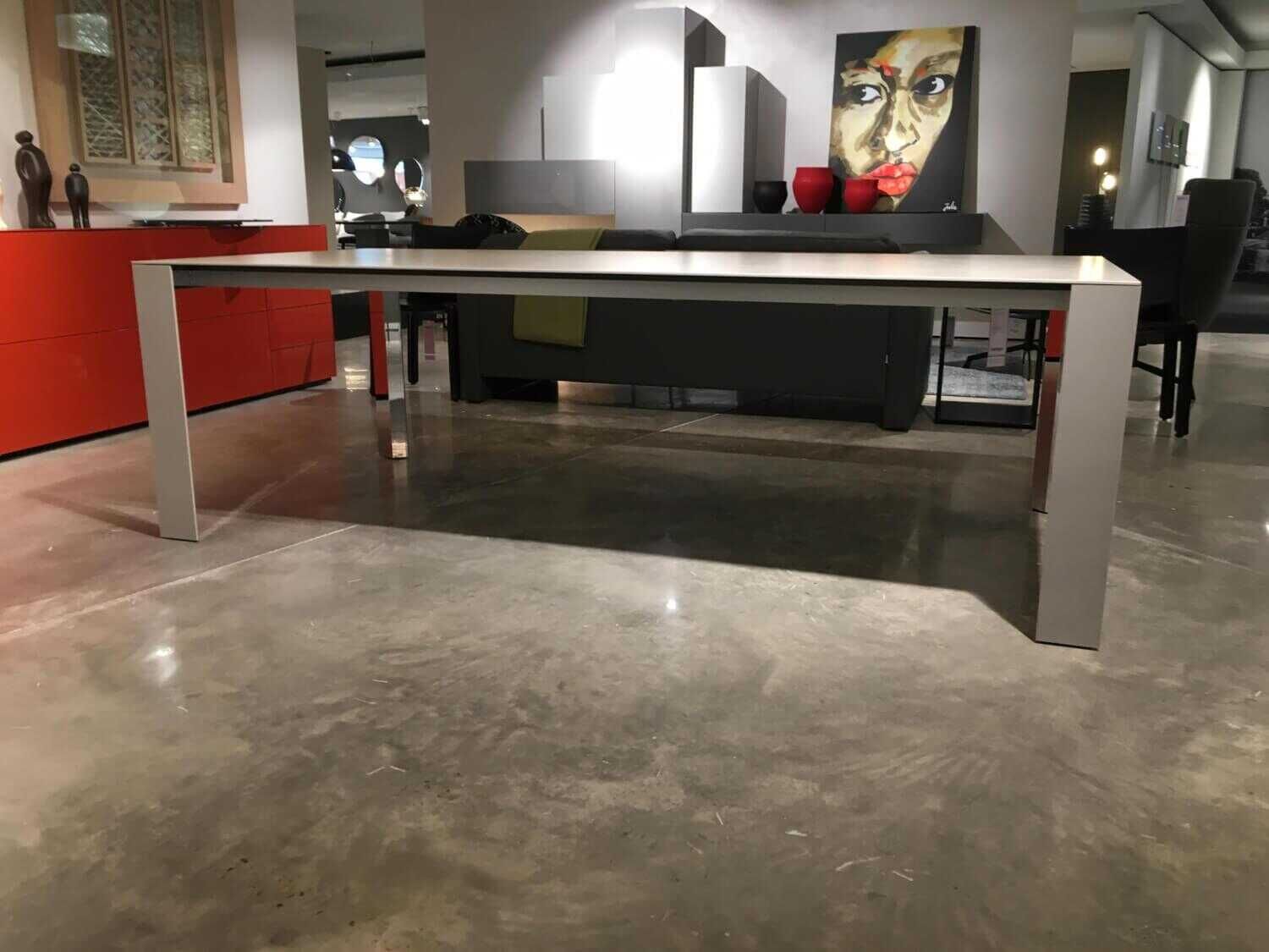 Kettnaker - Auszugstisch Soma Keramik Beige Füße Chrom Glänzend - 4