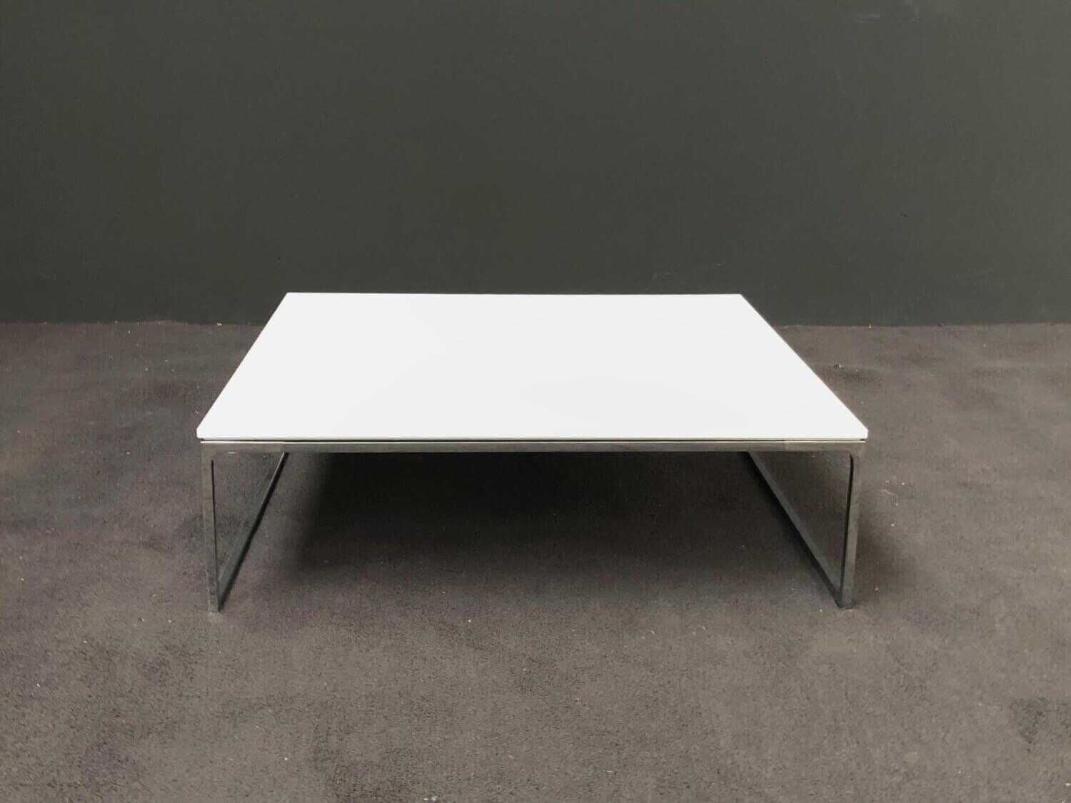 COR - Beistelltisch Mell Tischplatte P30 Silber Metallic Pulverbeschichtet Metallgestell Verchromt - 3