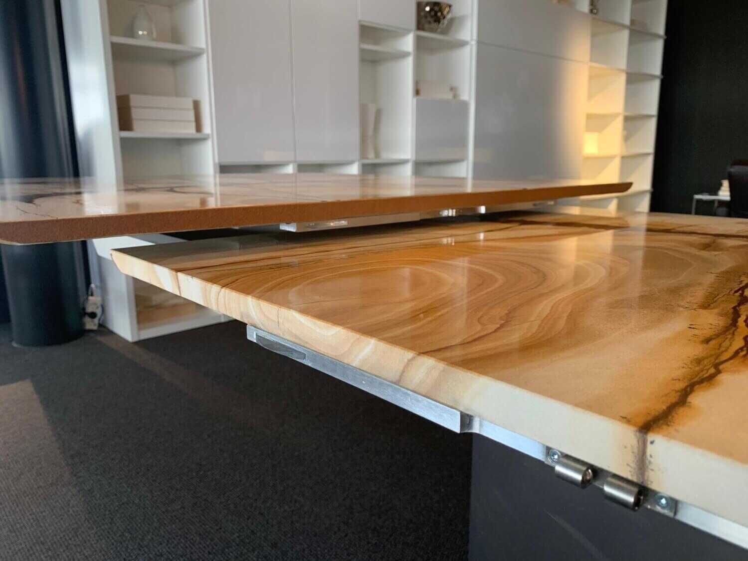 Draenert - Esstisch Adler Stonewood Poliert mit Hebemechanik Gestell Matt Geschliffen - 9