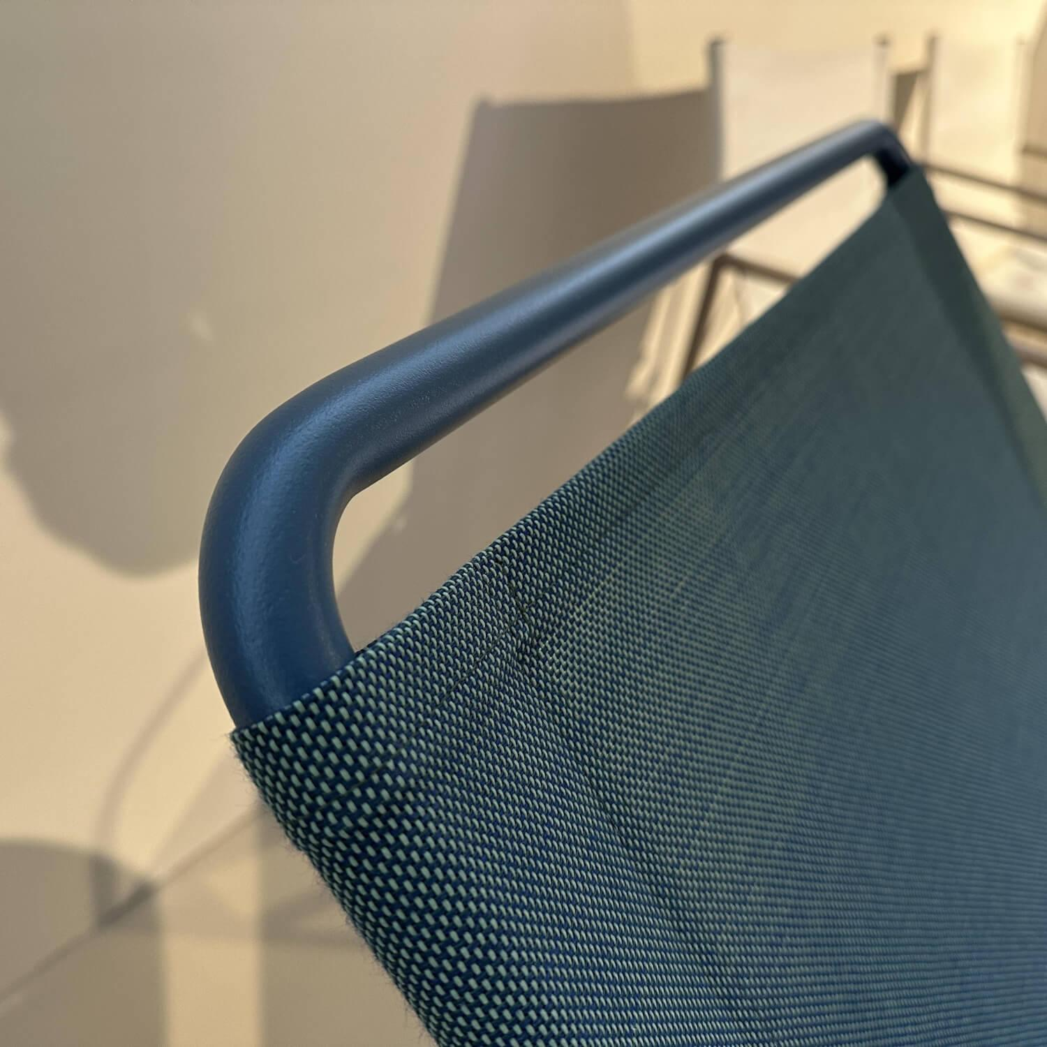 Weishäupl - Sonnenliege Balcony Bespannung Batyline Eden Grünblau Meliert Gestell Edelstahl Rauchblau Pulverbeschichtet - 5