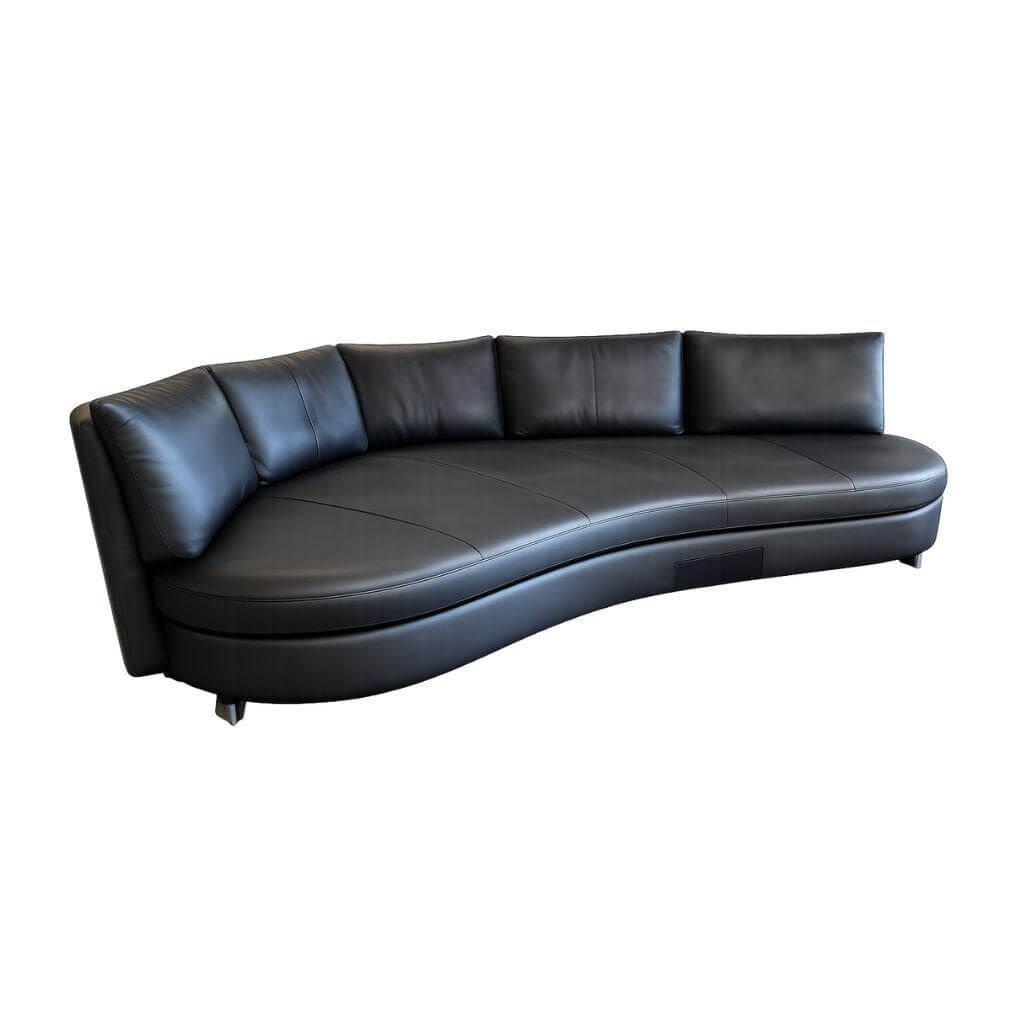 De Sede - Sofa  DS-0167/29 Leder 25 Touch 55 Espresso Braun Füße Edelstahl Poliert - 1