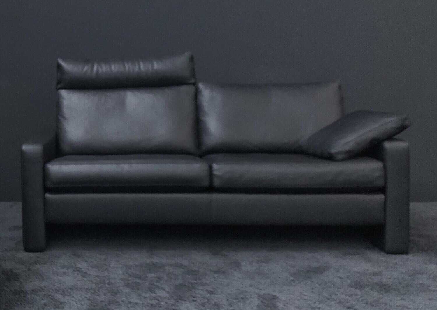 cor-conseta-sofa-conseta-bodenfrei-sofa-leder-613-schwarz-a9a1d5f971304siEb82gjXh3C COR - Sofa Conseta Bodenfrei Sofa Leder 613 Schwarz - 2