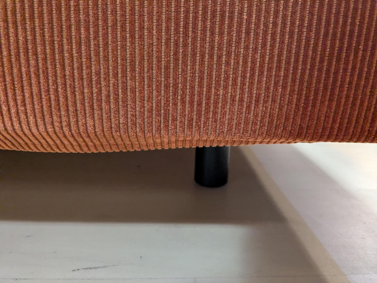 Möller Design - Polsterbett MD13 Stoff Charmell Cord 110 Orange mit Kopfteil Rose ohne Lattenroste ohne Matratzen - 7