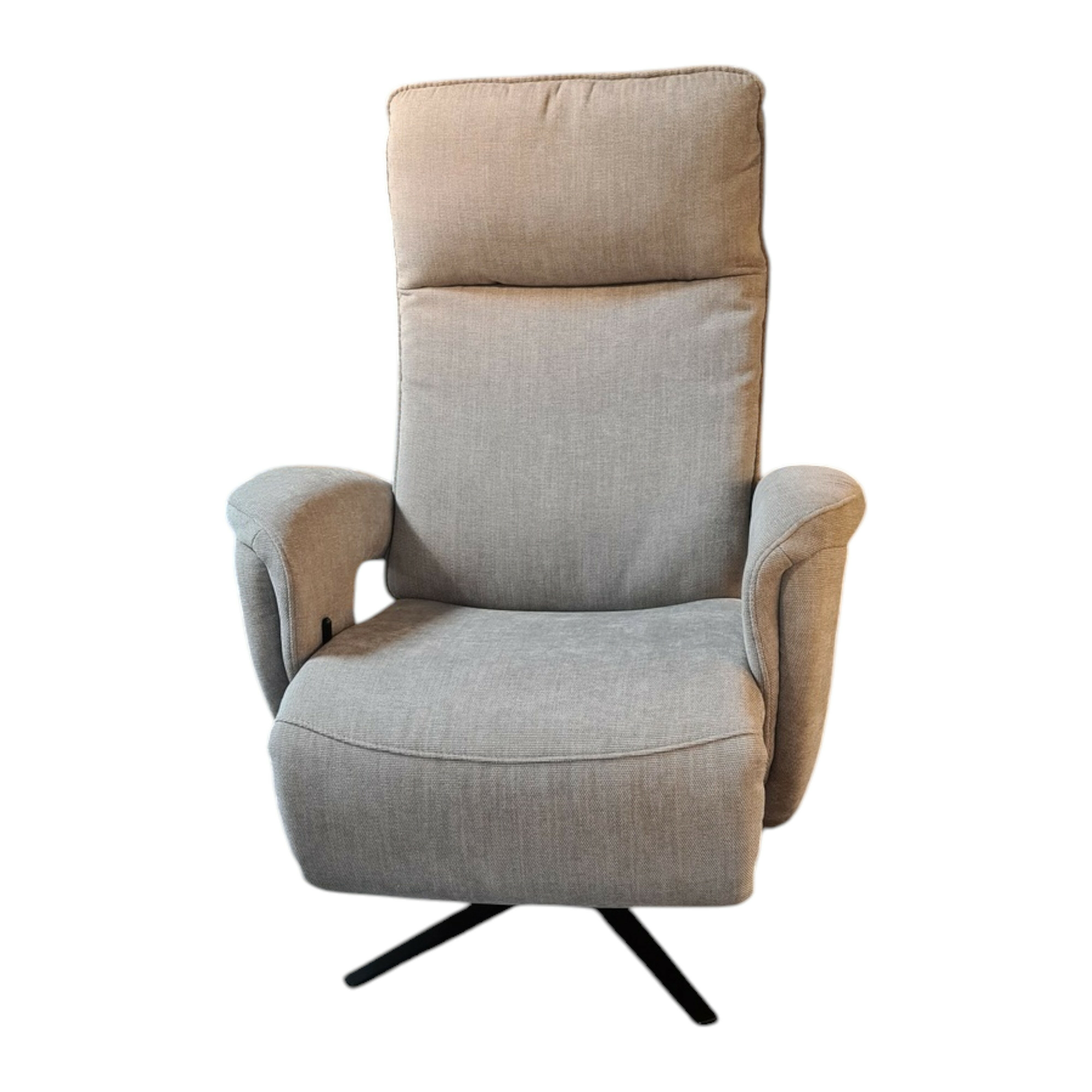 Natura - Sessel Tulsa Relax Stoff Longlife Easy Desert Grau Sternfuß Schwarz - 1