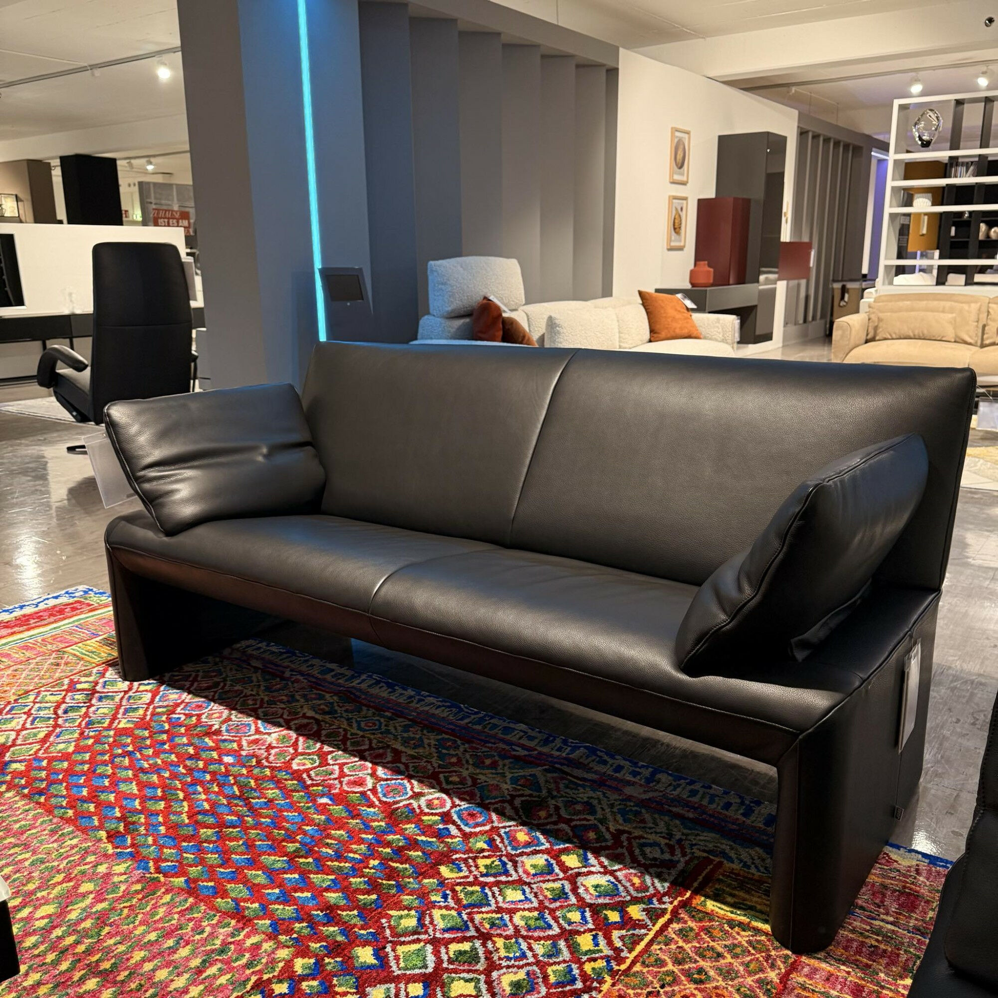 Jori - Sofa Linea Leder Lipano Black Schwarz - 6