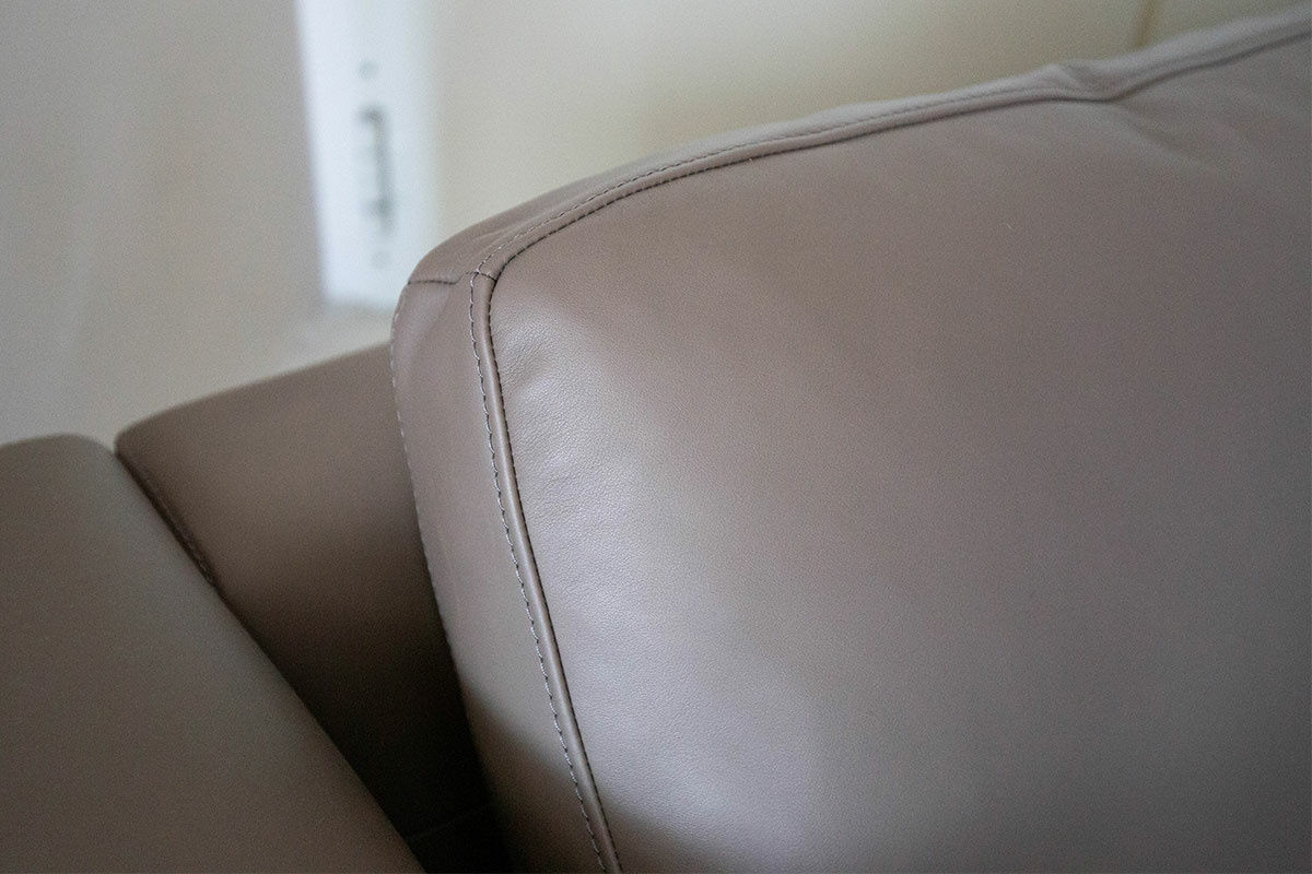 De Sede - Sofa DS-0748 Leder 25 Touch Taupe Gestell Schwarz Matt Beschichtet - 5
