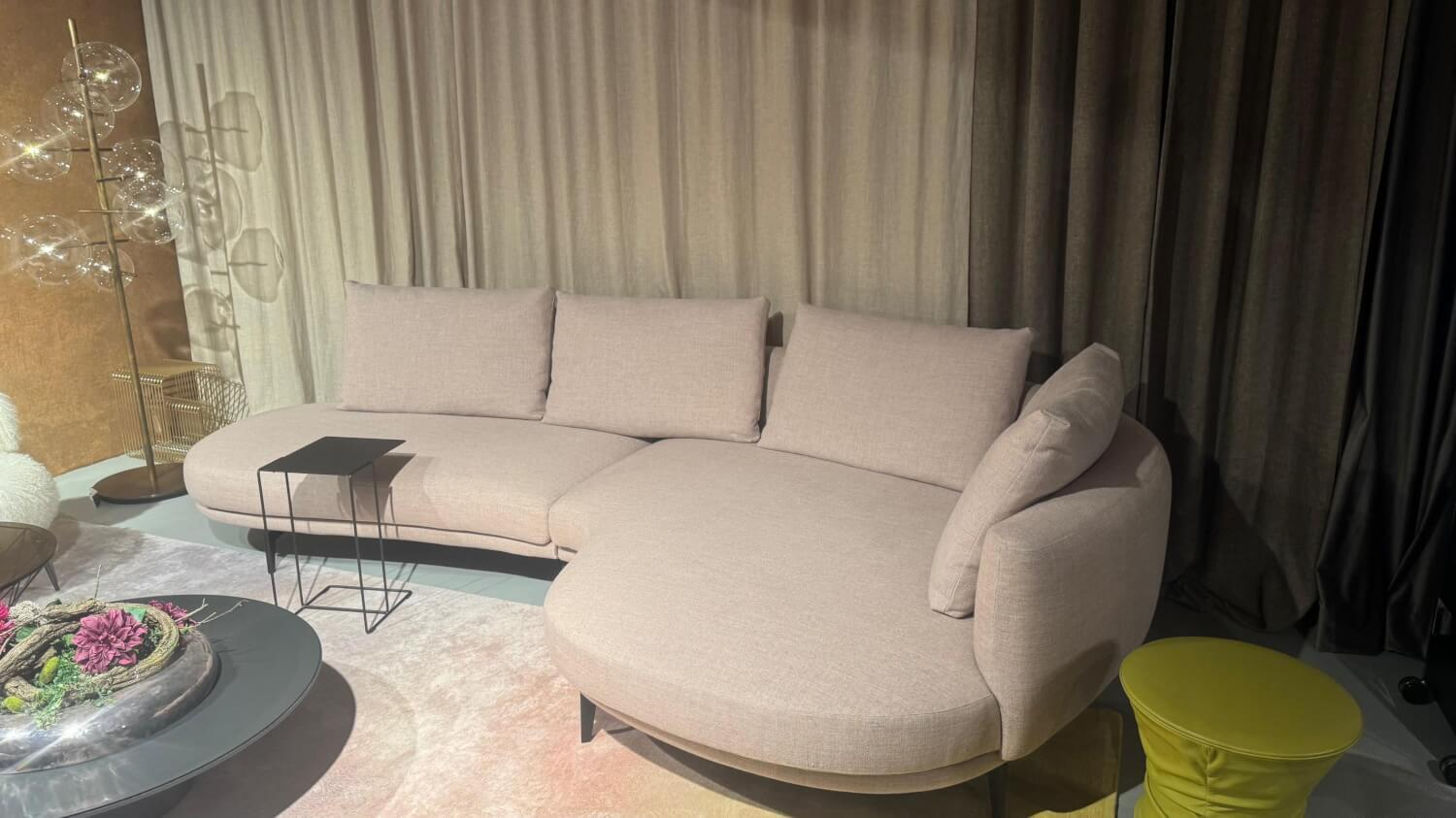 Walter Knoll - Ecksofa Maaru Stoff Gaia 7889 Champagne Beige Gestell Metall Matt Schwarz Pulverbeschichtet Inklusive Kissen - 4