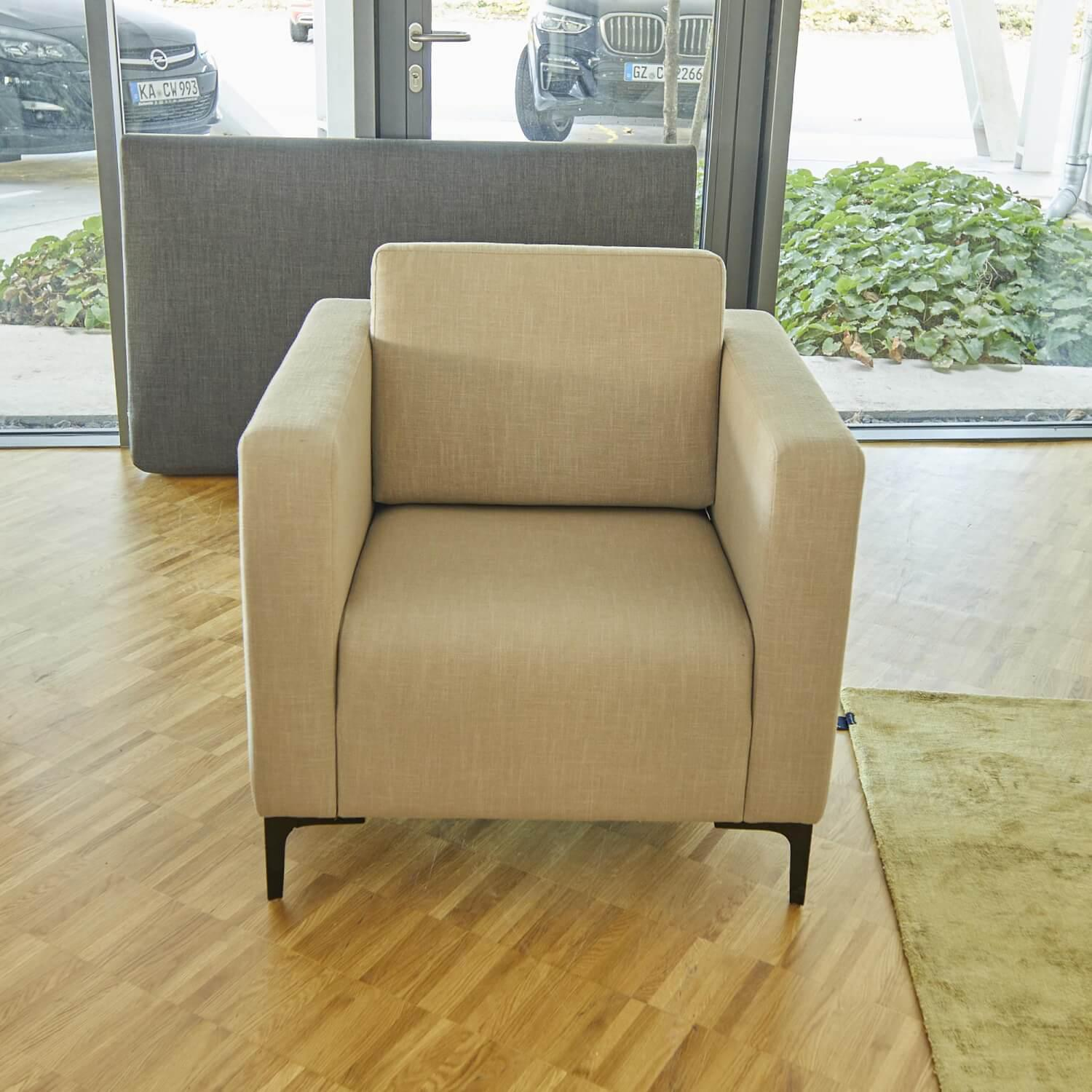 Sophisticated Living - Sessel Banzaii Lounge Chair Stoff Beige Braun Lino Fungo C - 4