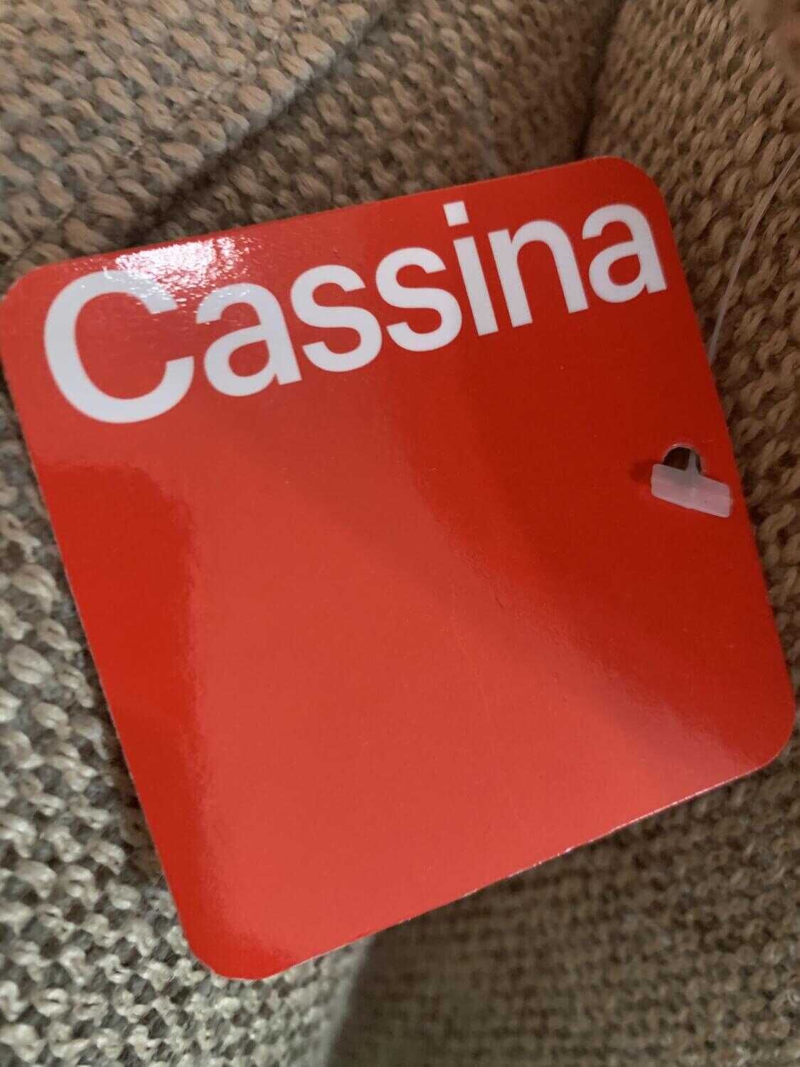 Cassina - Sofa 8 Stoff 90 Perbacco Beige Füße Aluminium Rot Lackiert mit Kopfstütze - 8