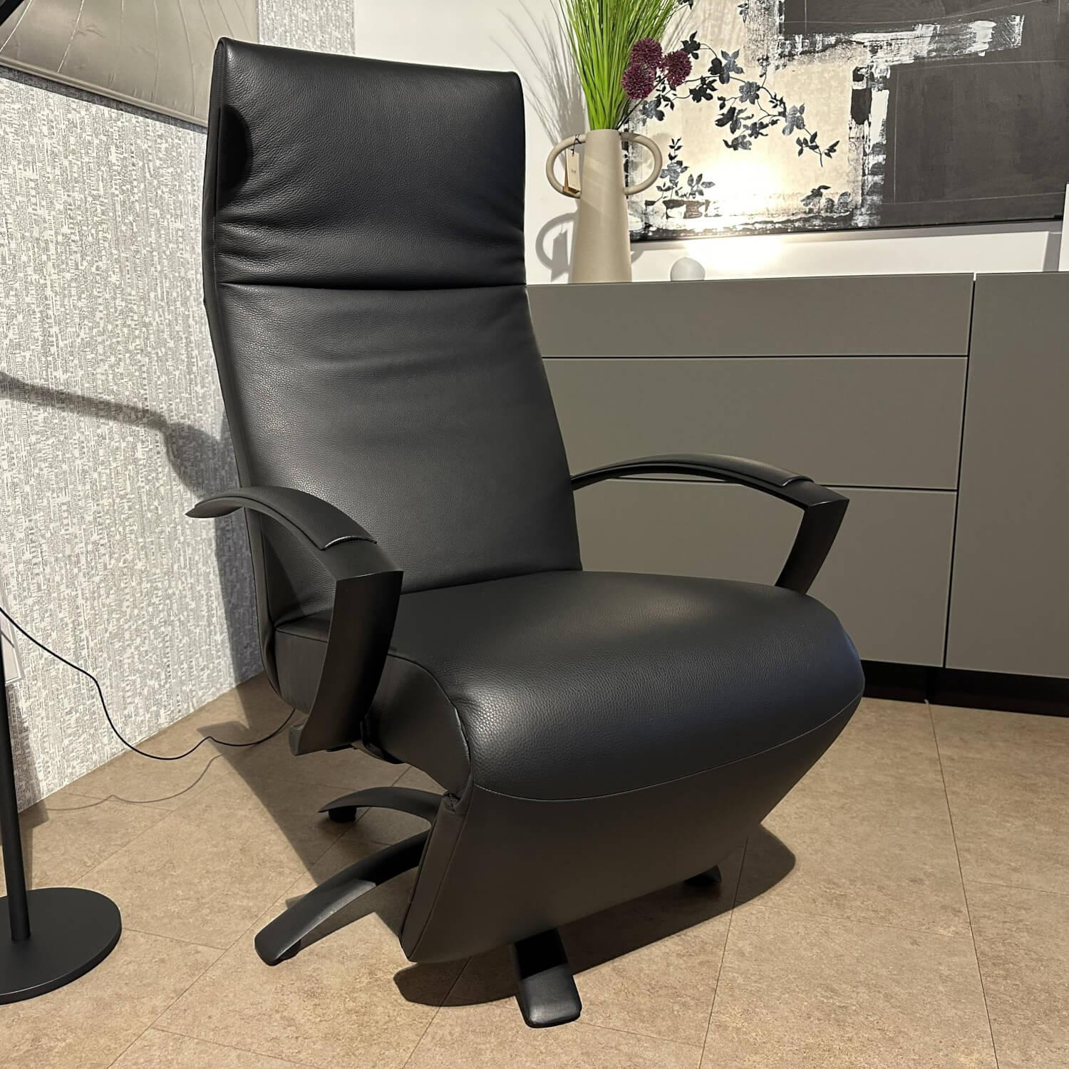 Jori - Sessel Brainbuilder Multi Move Medi Black Edition Leder Celia Nero Schwarz 5 Stern Fuß Ellipse Schwarz Lackiert - 9