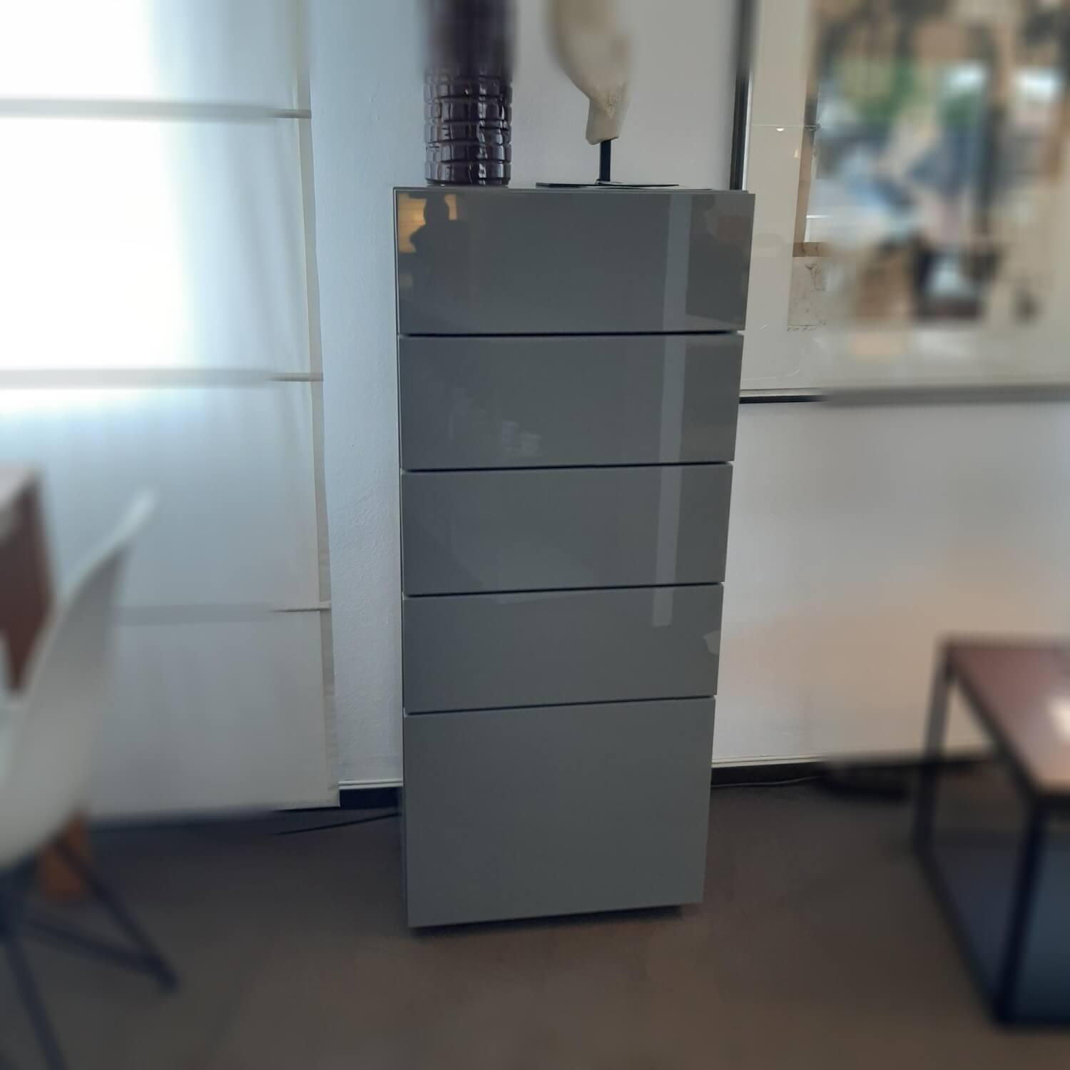 Kettnaker - Highboard Mio Lack Matt Asphalt Fronten Lack Hochglänzend Asphalt - 3