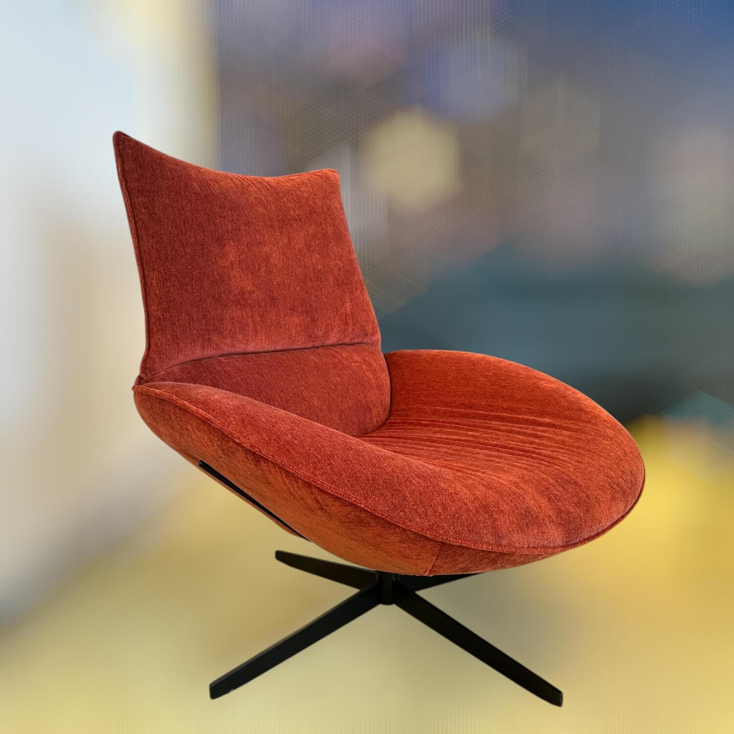 IP Design - Funktionssessel Allrounder Stoff Savoy BW1792-262 Mit Rot Sternfuß Schwarz Matt Mit Dreh- und Neigefunktion - 6