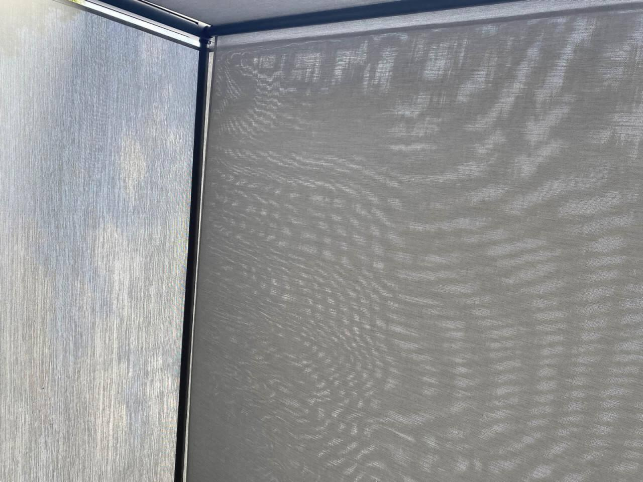 Gloster - Doppelliege Lodge Cabana Rahmen Aluminium Meteor Schwarz Pulverbeschichtet Stoff Blend Fog Grau Rücken Holz Teak - 4