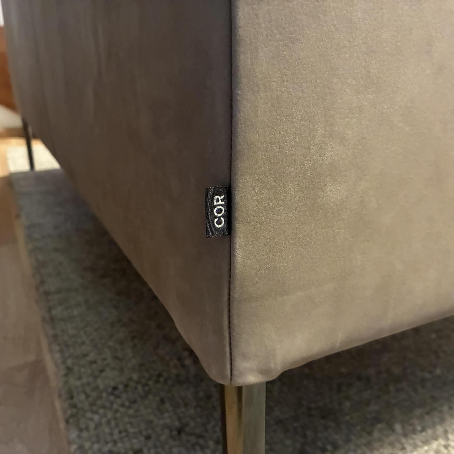 COR - Sofagarnitur Pilotis Sofa Und Sessel Leder 683 Taupe Braun Füße Schwarzchrom - 6