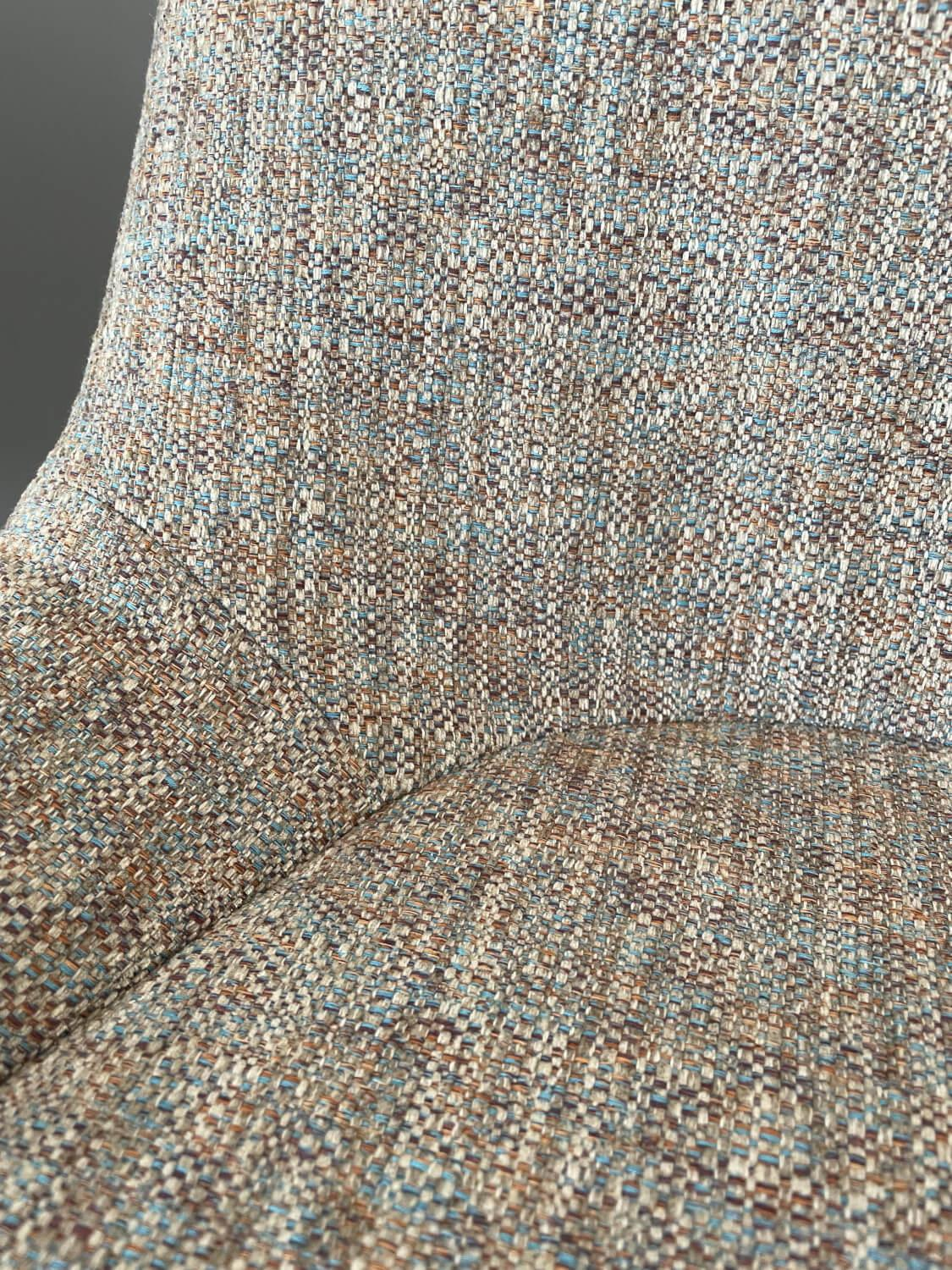 Walter Knoll - 2er-Set Stuhl Sheru Stoff 27 Kimali 7962 Bluewash Beige Gestell Schwarz Pulverbeschichtet - 2